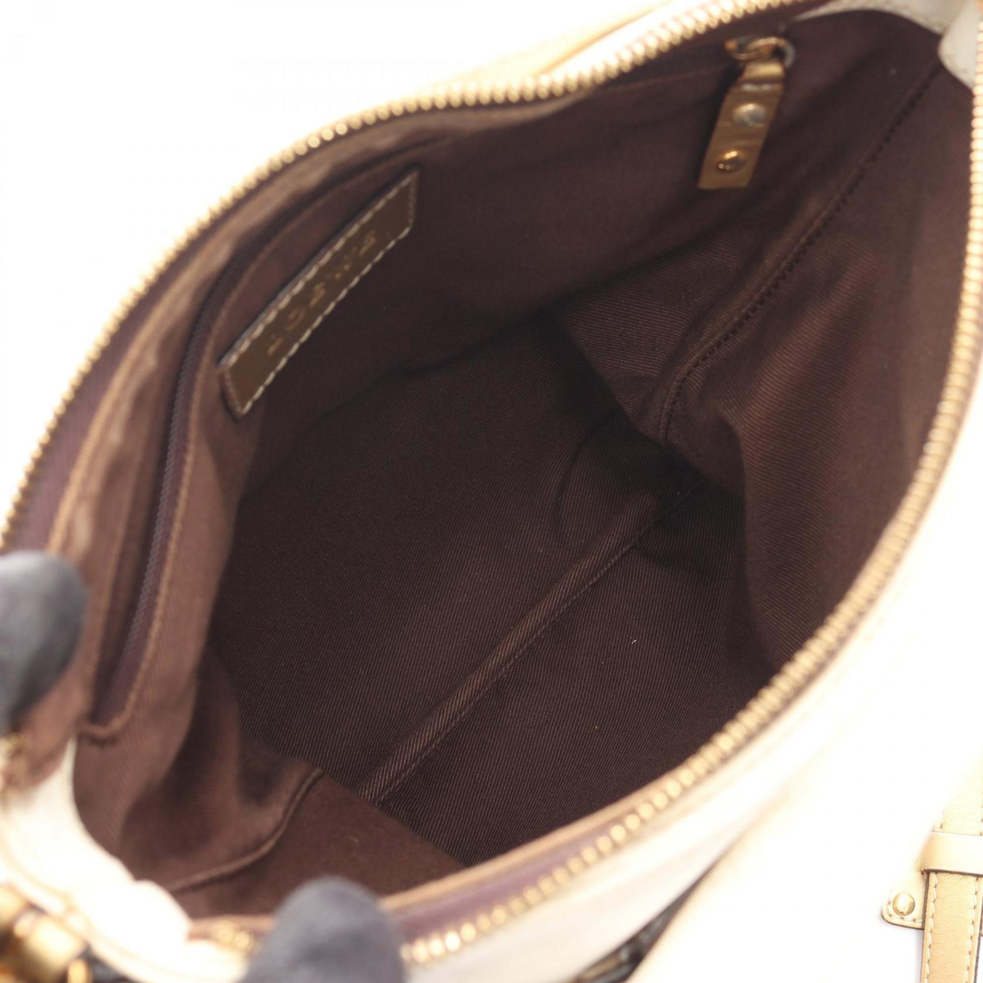 Loewe White Coated Canvas Leather Shoulder Bag (Pre-Owned)
