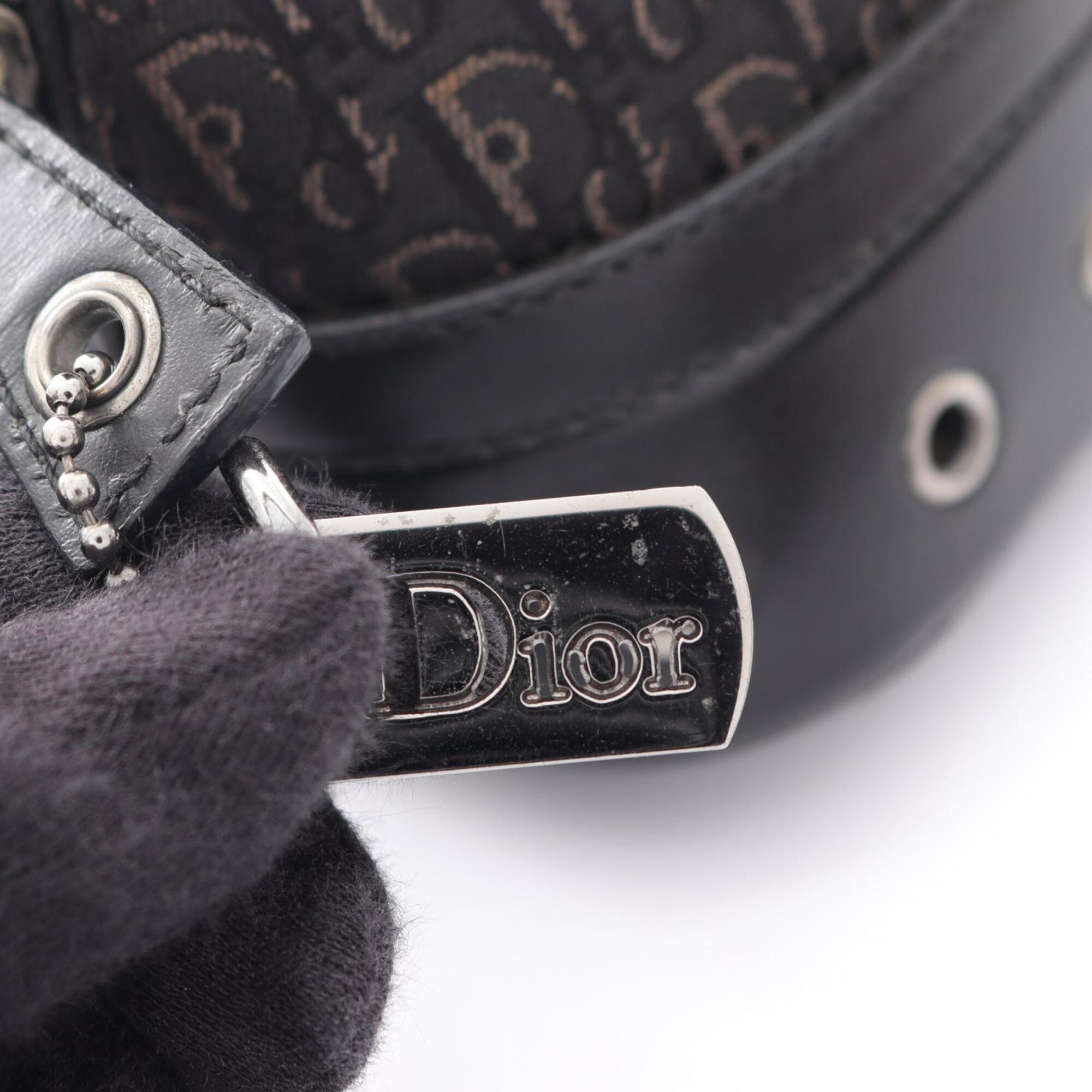 Christian Dior Black Canvas Leather Handbag (Pre-Owned)