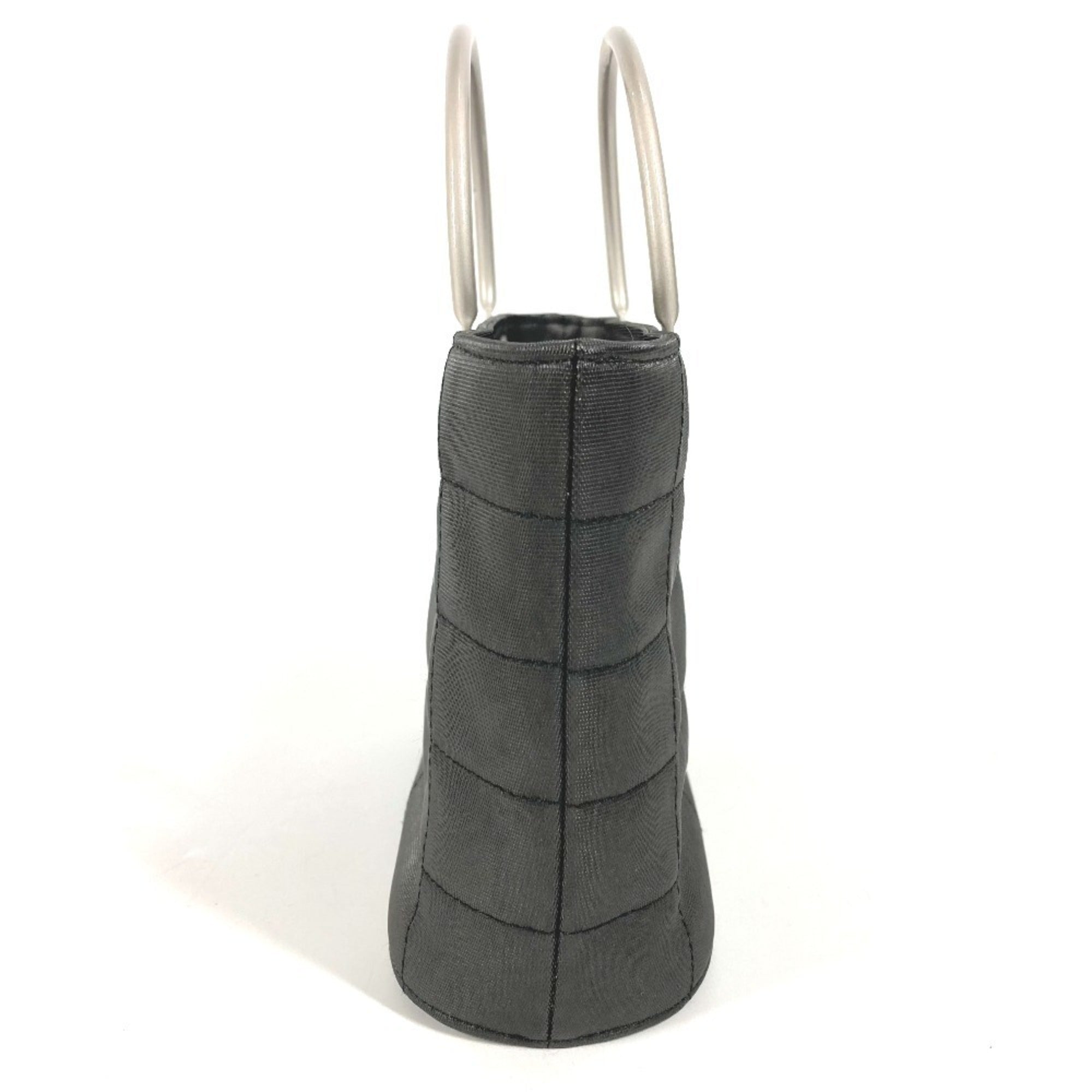 Chanel Chocolate Bar Gray Nylon Handbag Tote Bag (Pre-Owned)
