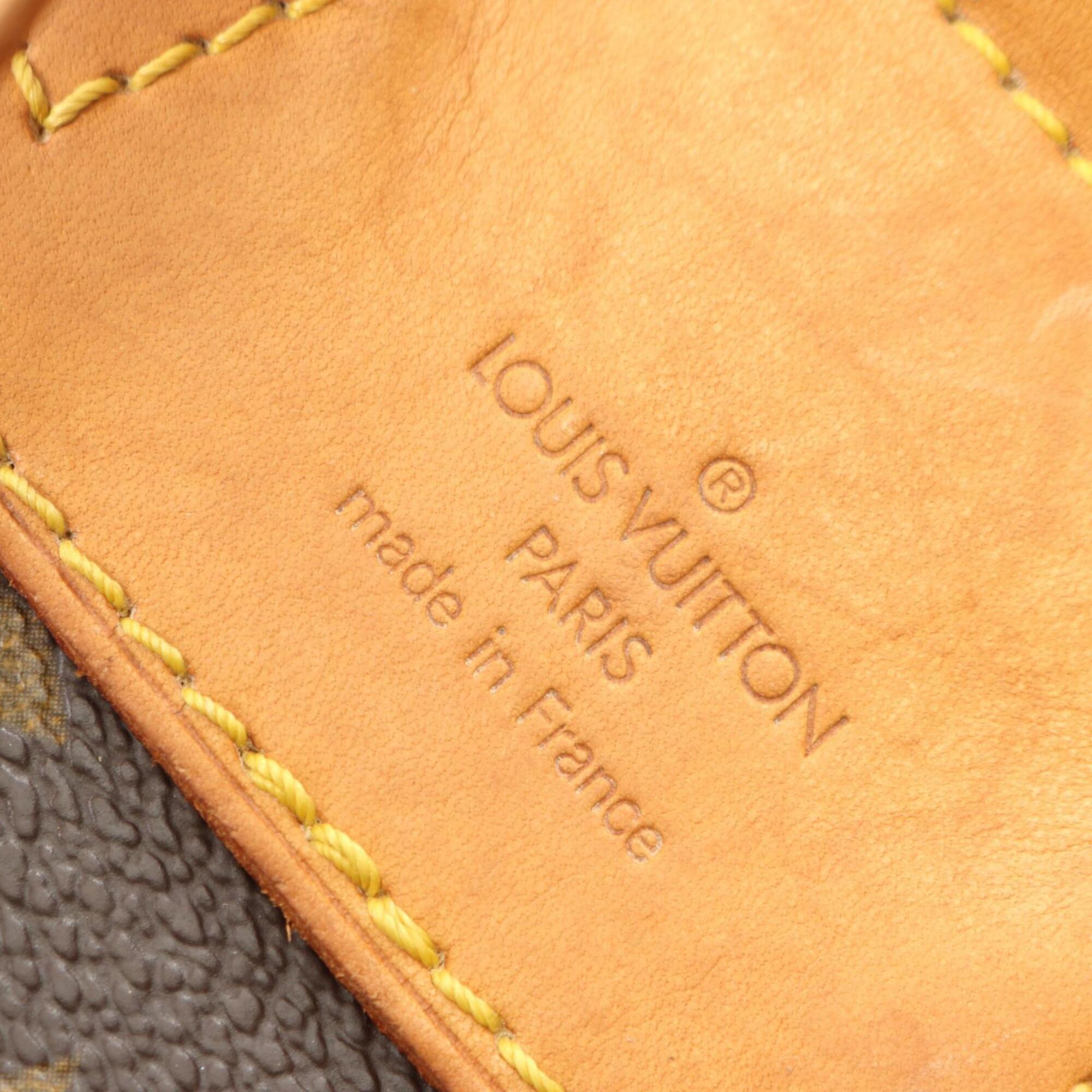 Louis Vuitton Brown Coated Canvas Leather Backpack Handbag (Pre-Owned)