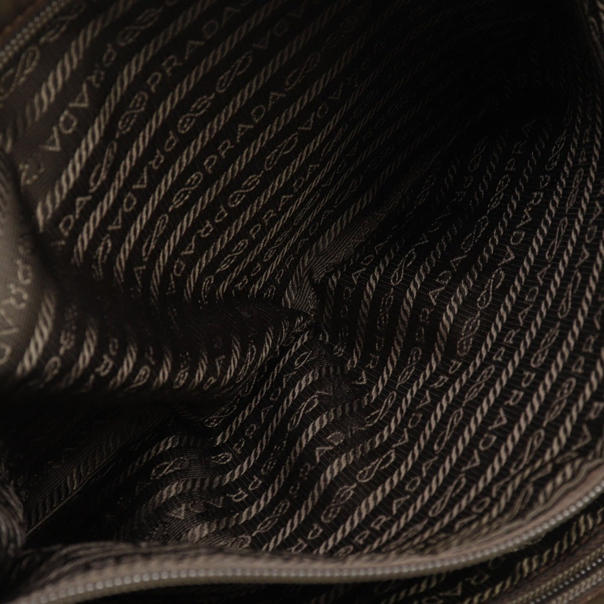 Prada Brown Nylon Leather Handbag Tote Bag (Pre-Owned)