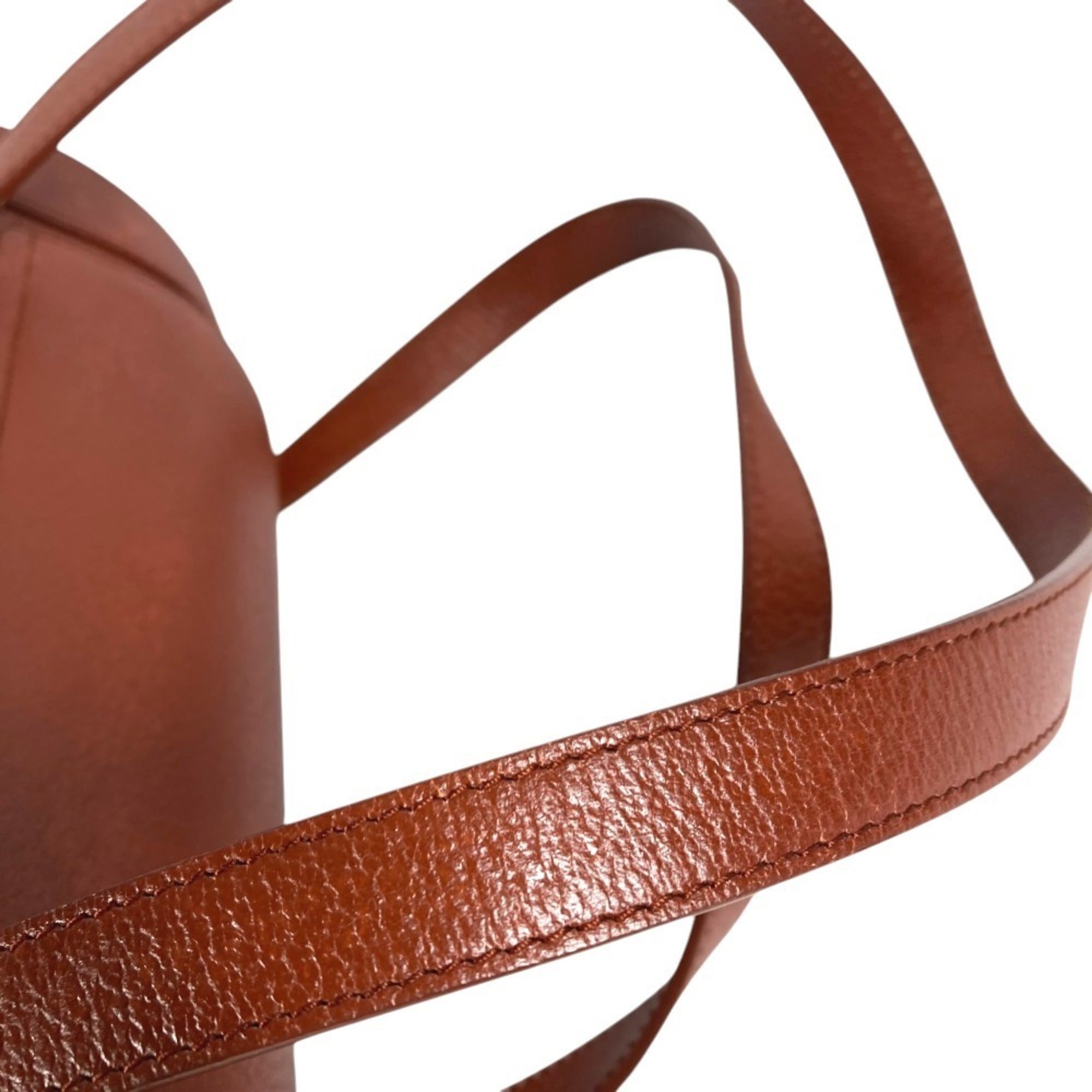 Bvlgari Brown Leather Handbag Shoulder Bag (Pre-Owned)