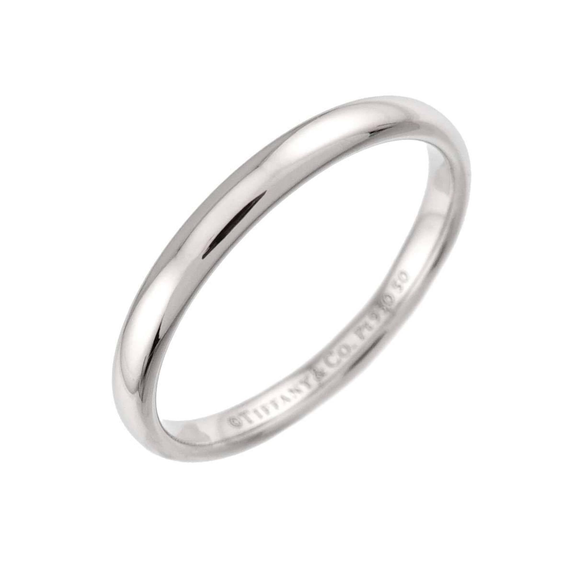 Tiffany Platinum Platinum 950 Band Ring (Pre-Owned)
