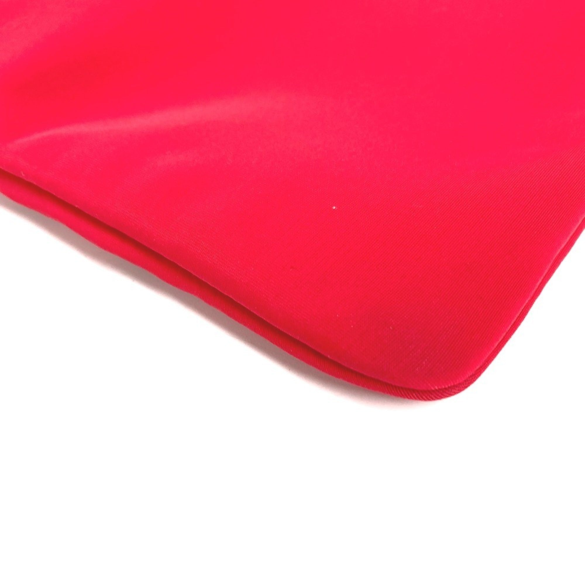 Hermes Red Color White Polyamide Clutch Bag Pouch (Pre-Owned)