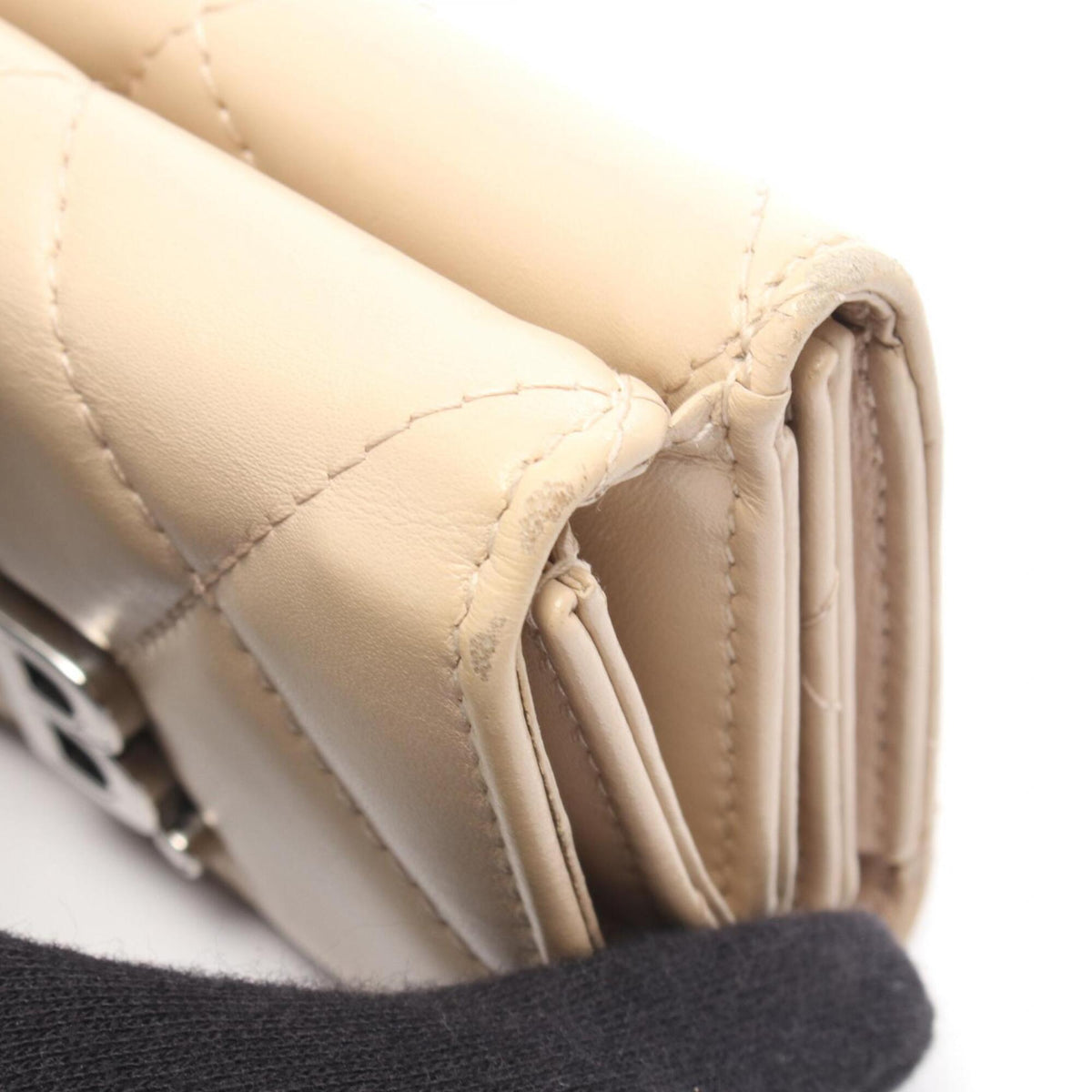 Balenciaga Beige Leather Wallet (Tri-Fold) (Pre-Owned)