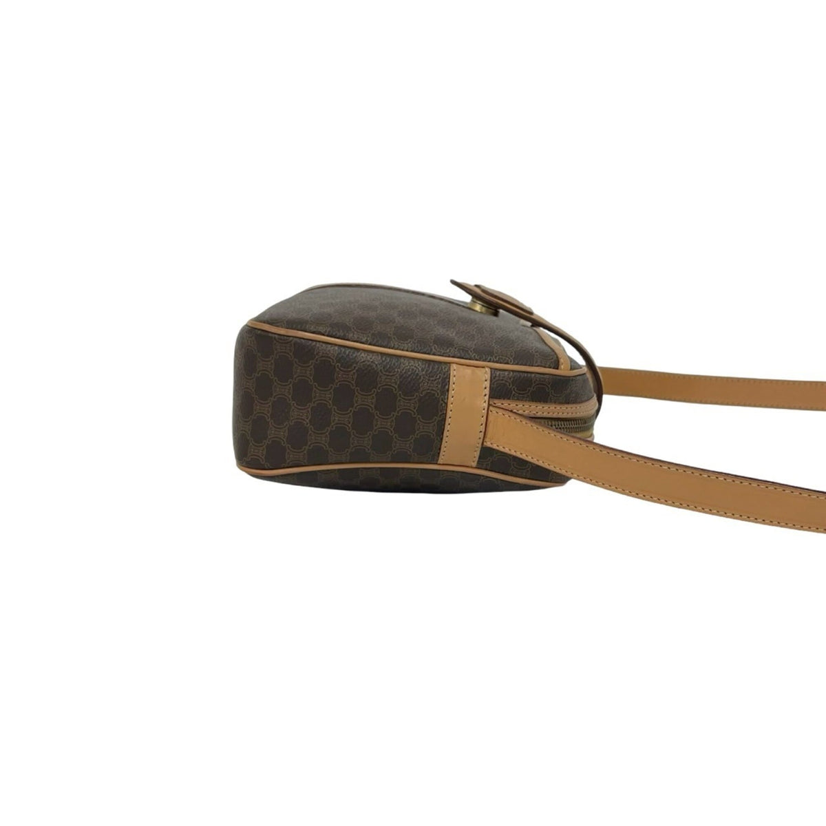 Celine Brown Leather Pvc Pochette Shoulder Bag (Pre-Owned)