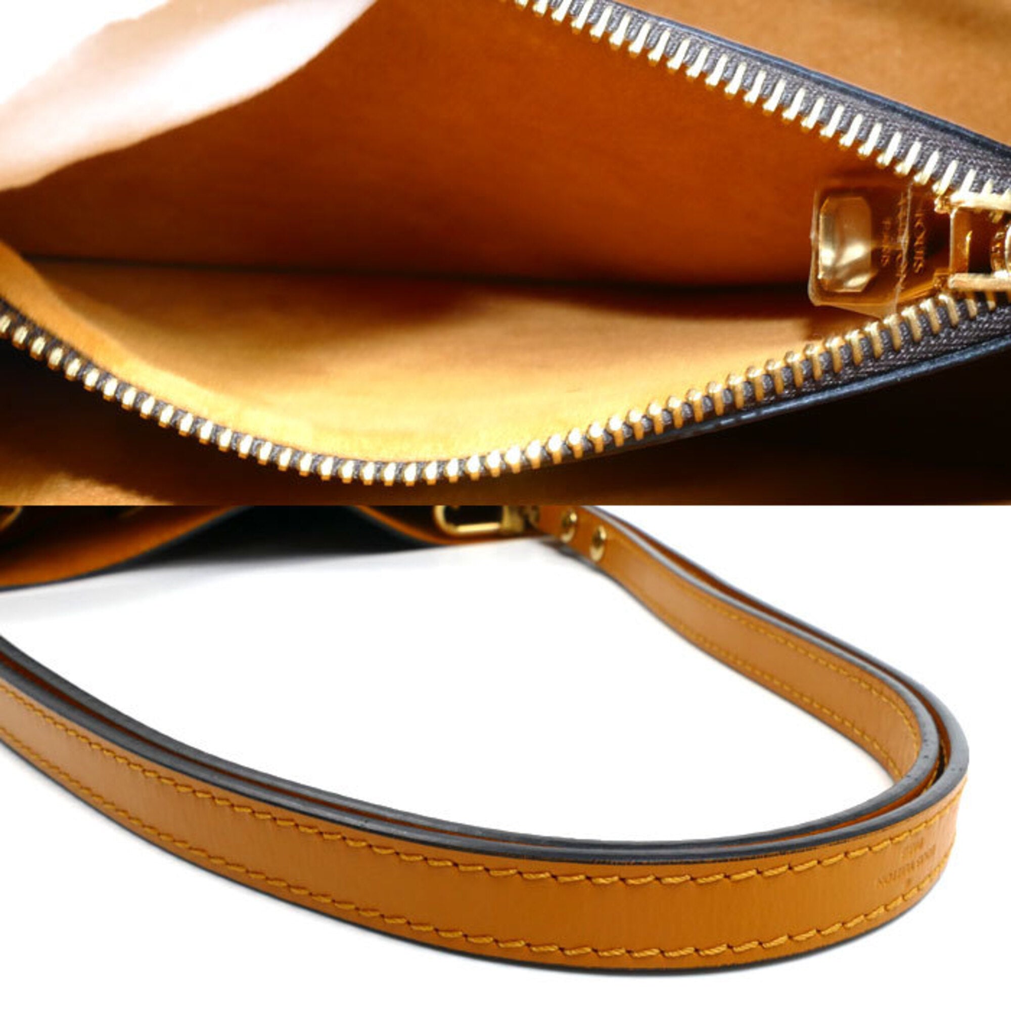 Louis Vuitton Ebene Saffron Damier Canvas Shoulder Bag (Pre-Owned)