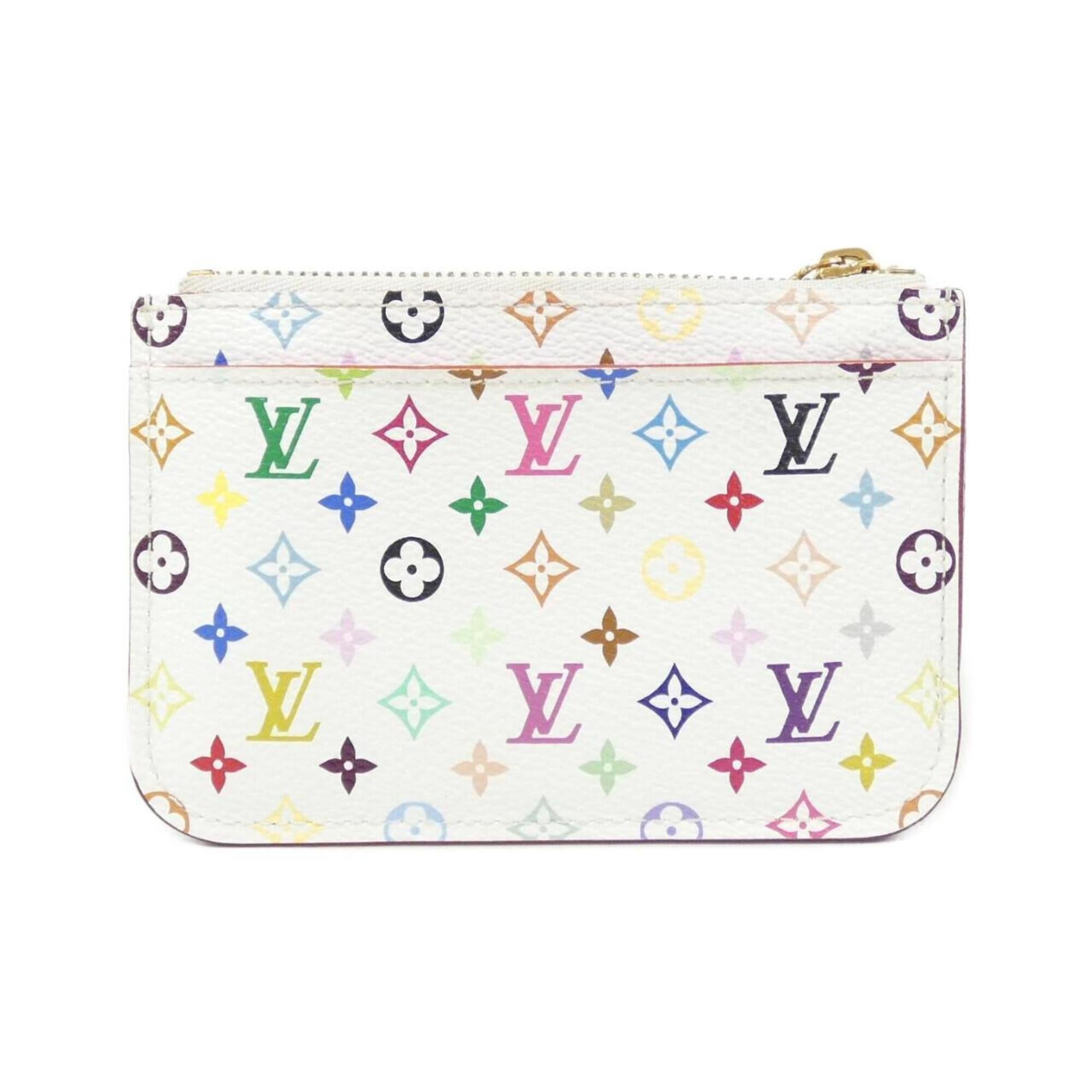 Louis Vuitton Multi-Color White Coated Canvas Coin Purse/Coin Case (Pre-Owned)