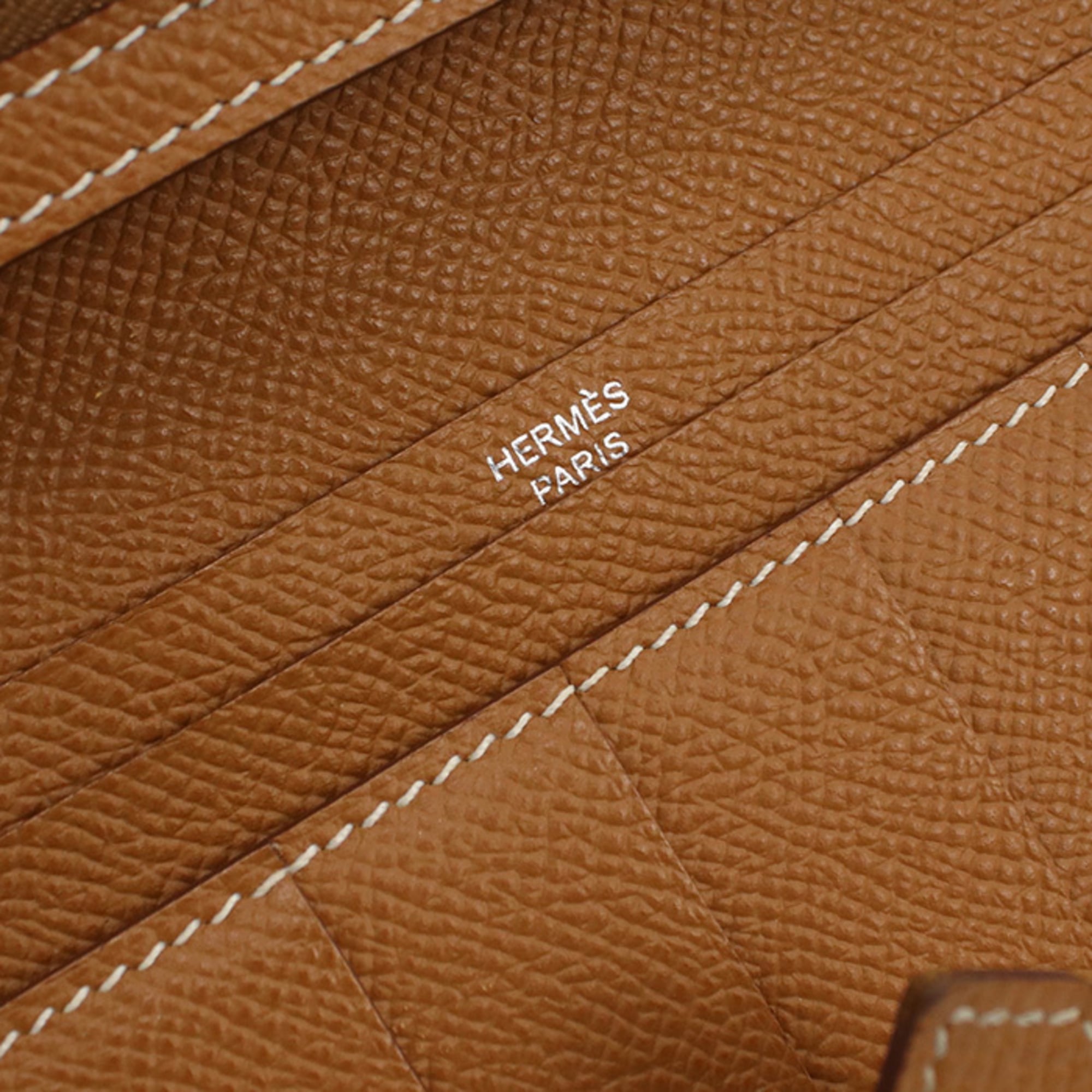 Hermes Gold Epsom Leather Long Wallet (Bi-Fold) (Pre-Owned)