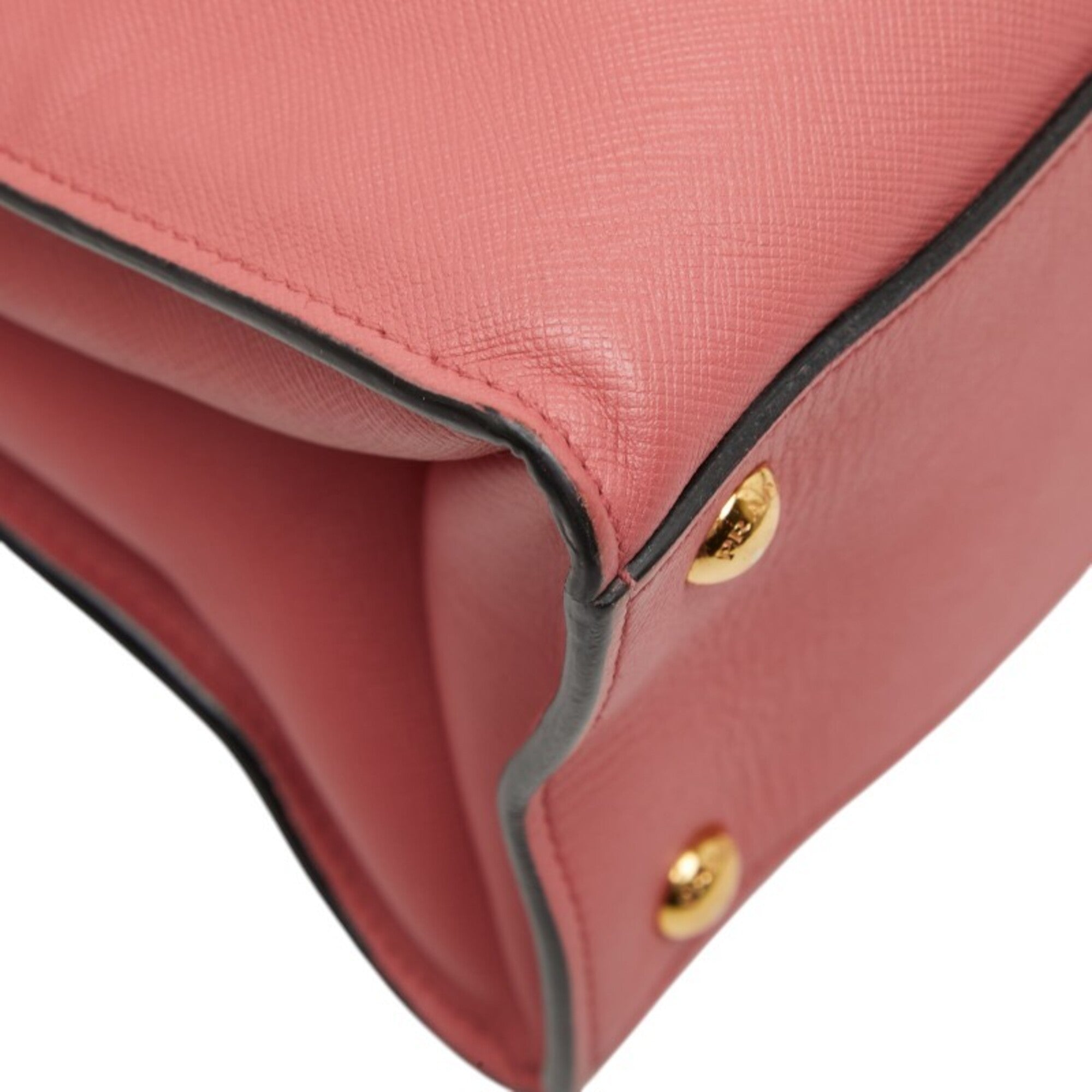 Prada Pink Leather Handbag Shoulder Bag (Pre-Owned)