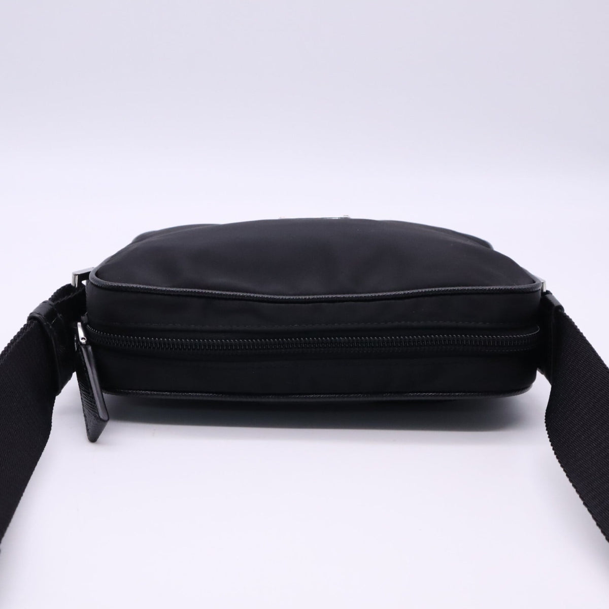 Prada Saffiano Black Nero Nylon Saffiano Shoulder Bag (Pre-Owned)