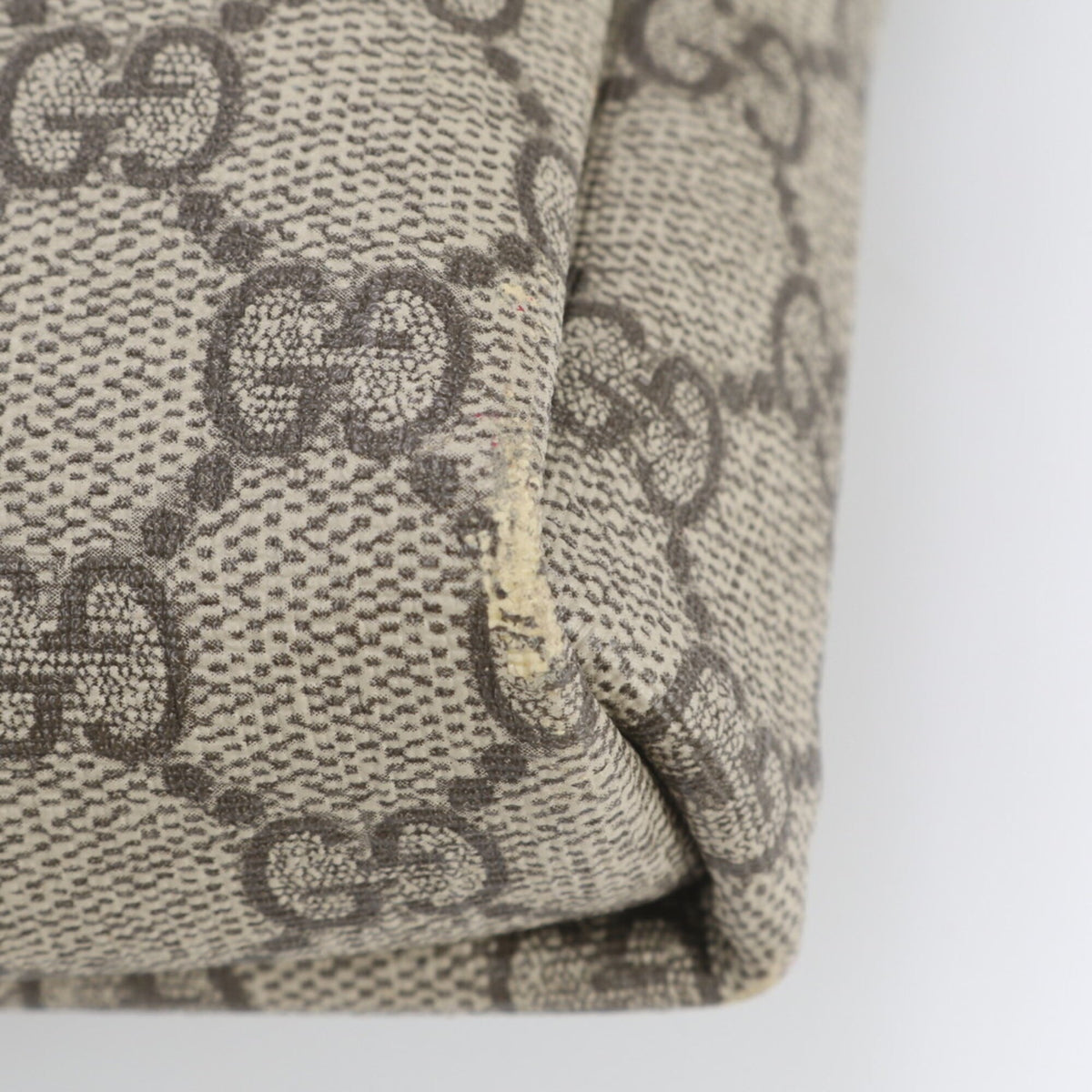 Gucci Brown Leather Coated Canvas Messenger Bag Shoulder Bag Tote Bag (Pre-Owned)