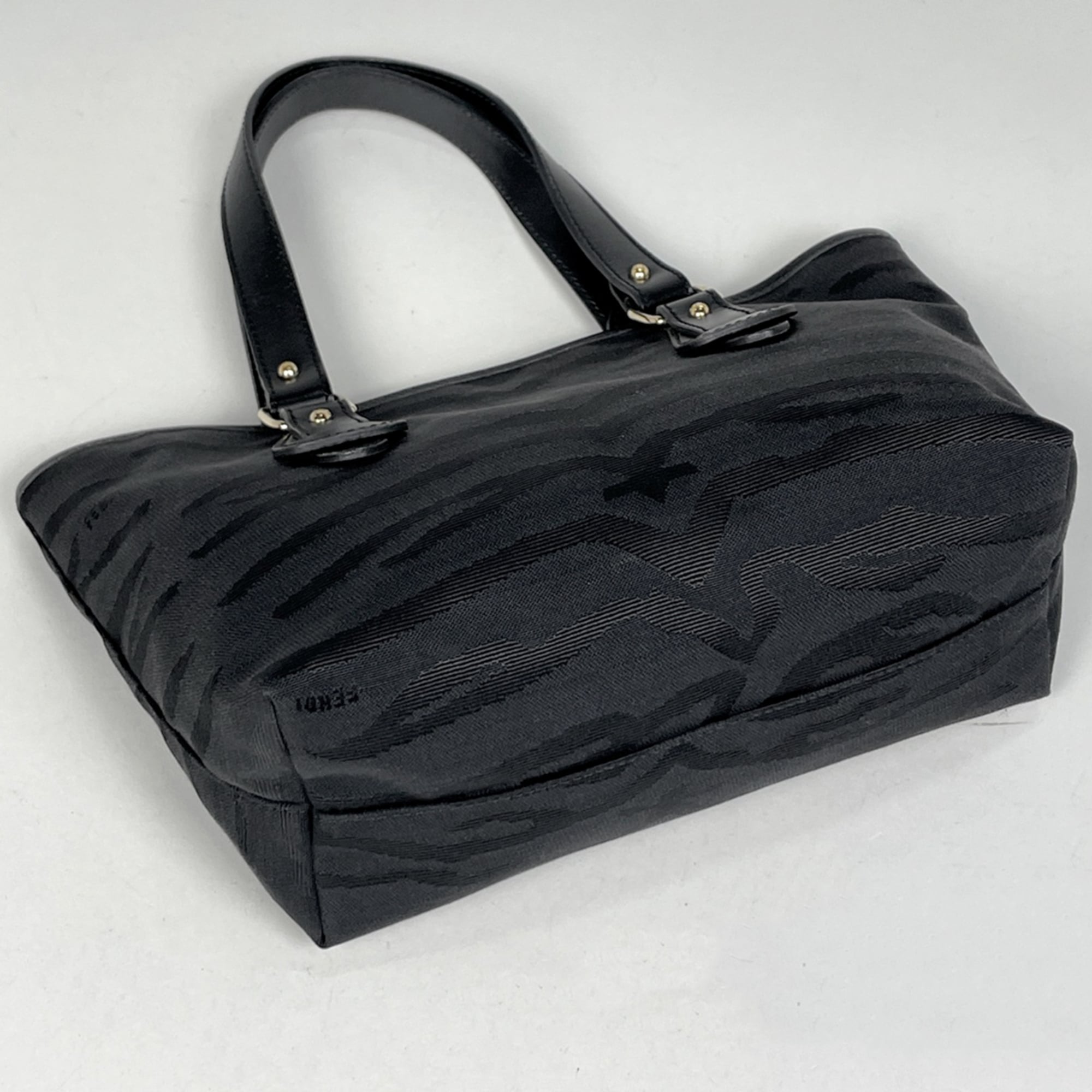Fendi Black Canvas Handbag (Pre-Owned)