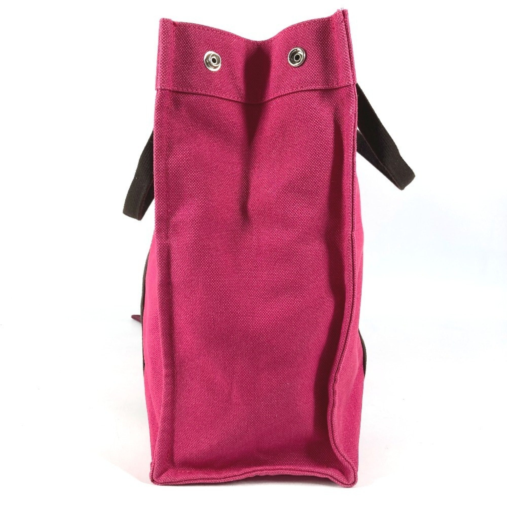 Hermes Black Pink Canvas Shoulder Bag Tote Bag (Pre-Owned)