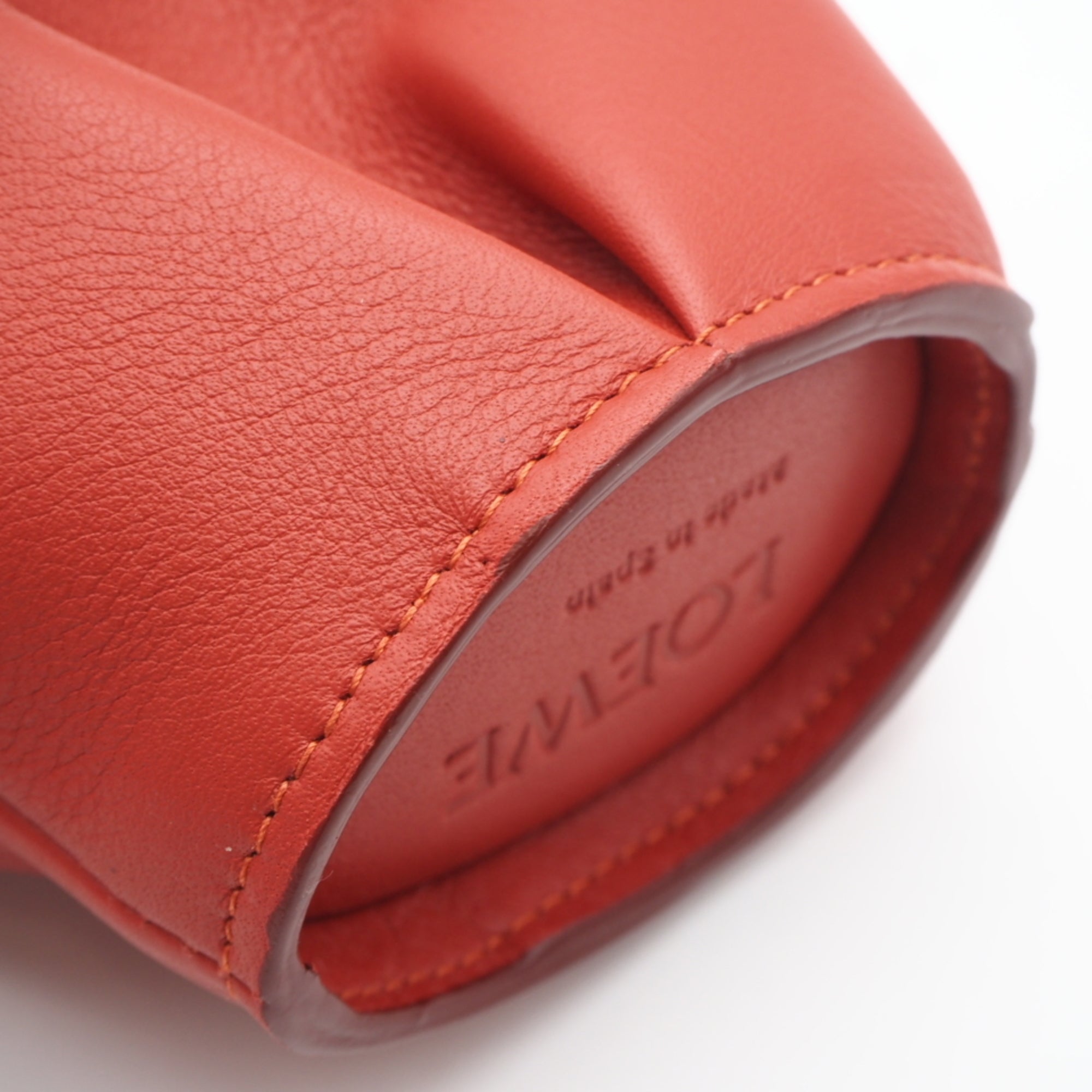 Loewe Red Color Leather Pouch (Pre-Owned)