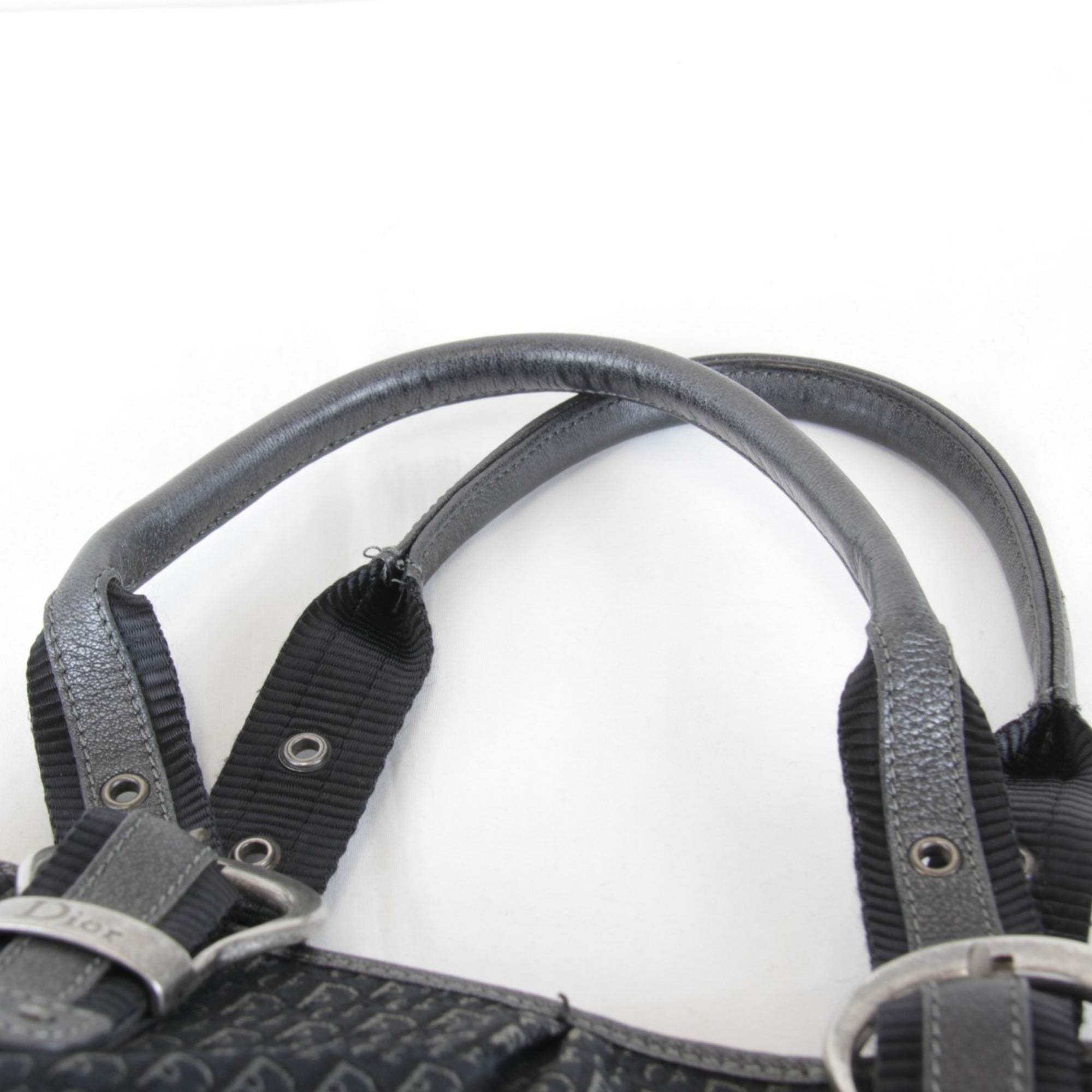 Christian Dior Trotter Black Canvas Tote Bag (Pre-Owned)