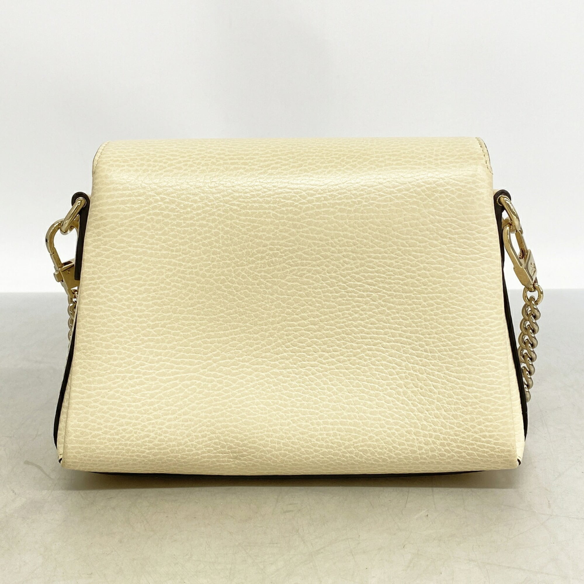 Gucci Ivory Leather Shoulder Bag (Pre-Owned)