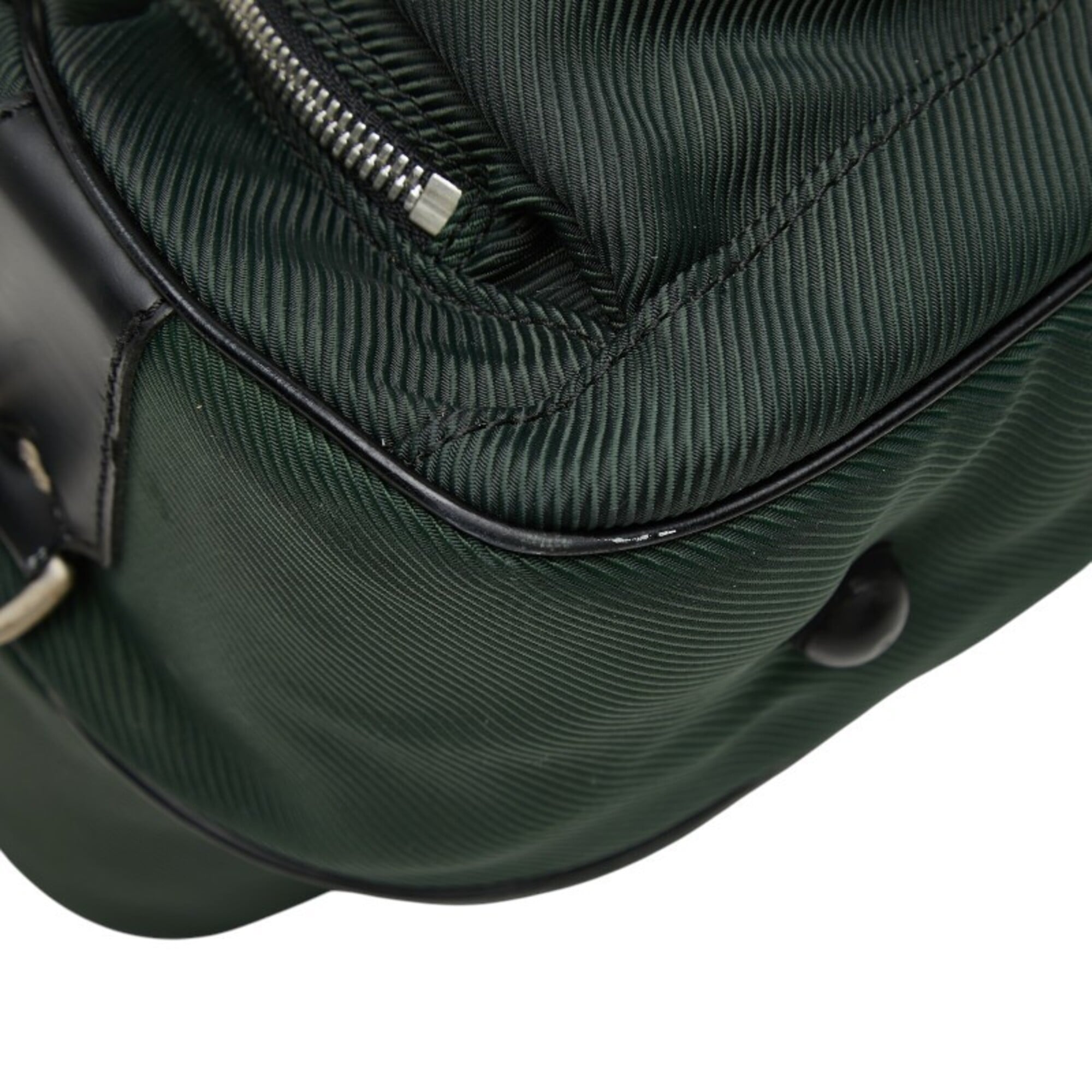 Louis Vuitton Black Episea Green Nylon Leather Boston Bag Garment Case Shoulder Bag (Pre-Owned)