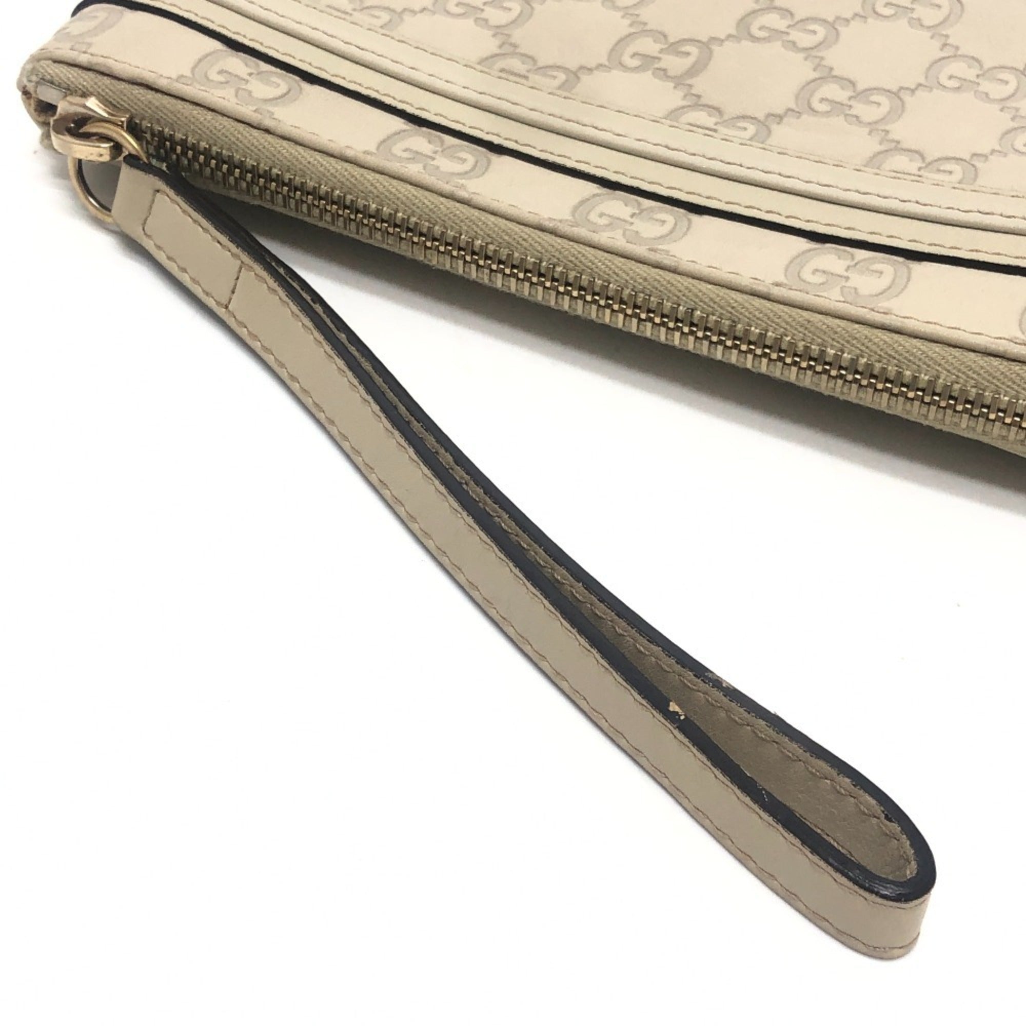 Gucci White Clutch Bag Handbag Pouch (Pre-Owned)