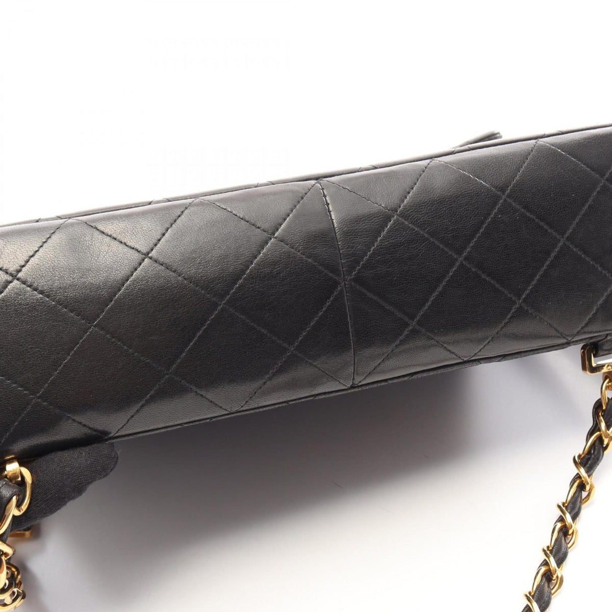 Chanel Matelasse Black Leather Backpack Handbag (Pre-Owned)