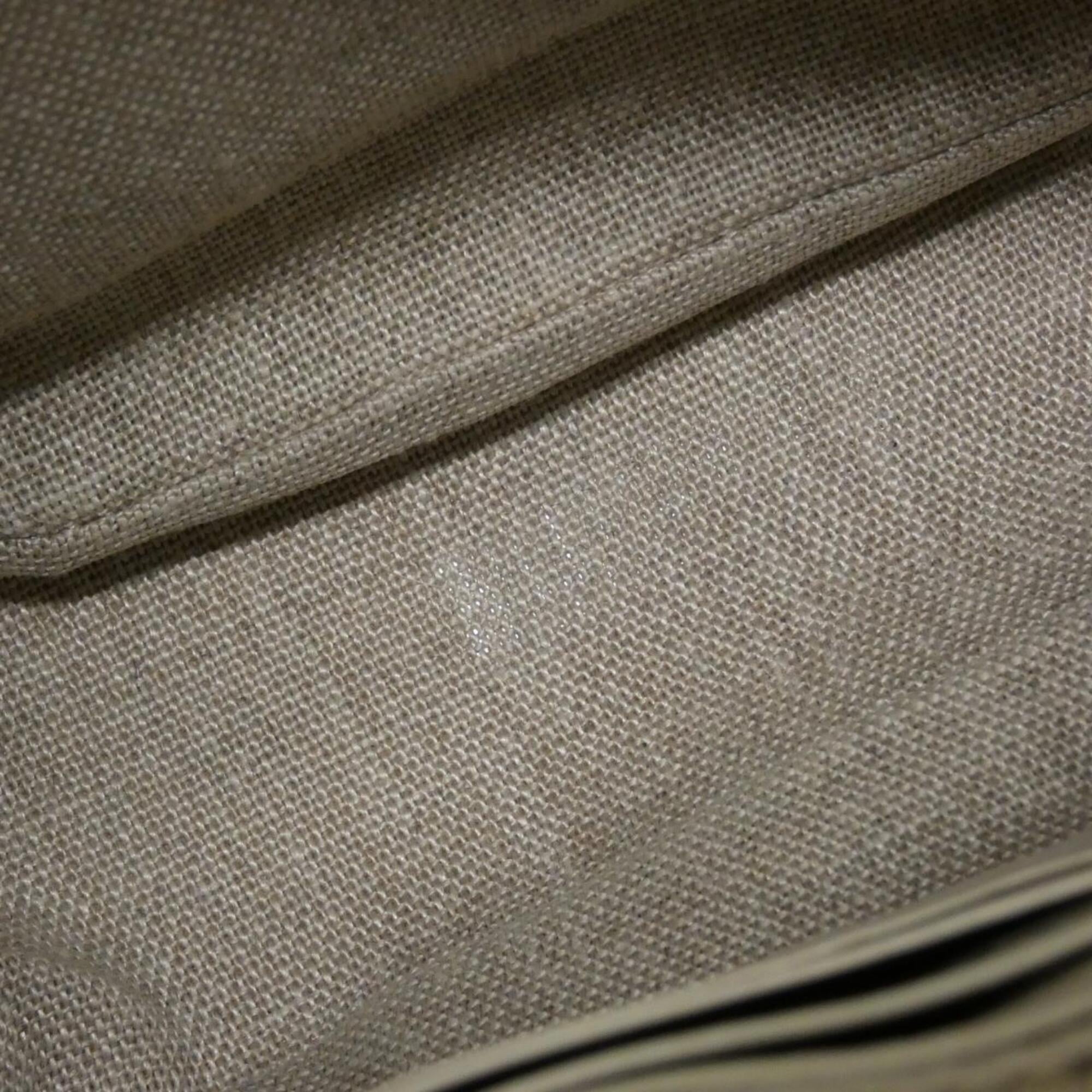 Gucci Gg Canvas Beige Ivory Gg Canvas Shoulder Bag (Pre-Owned)