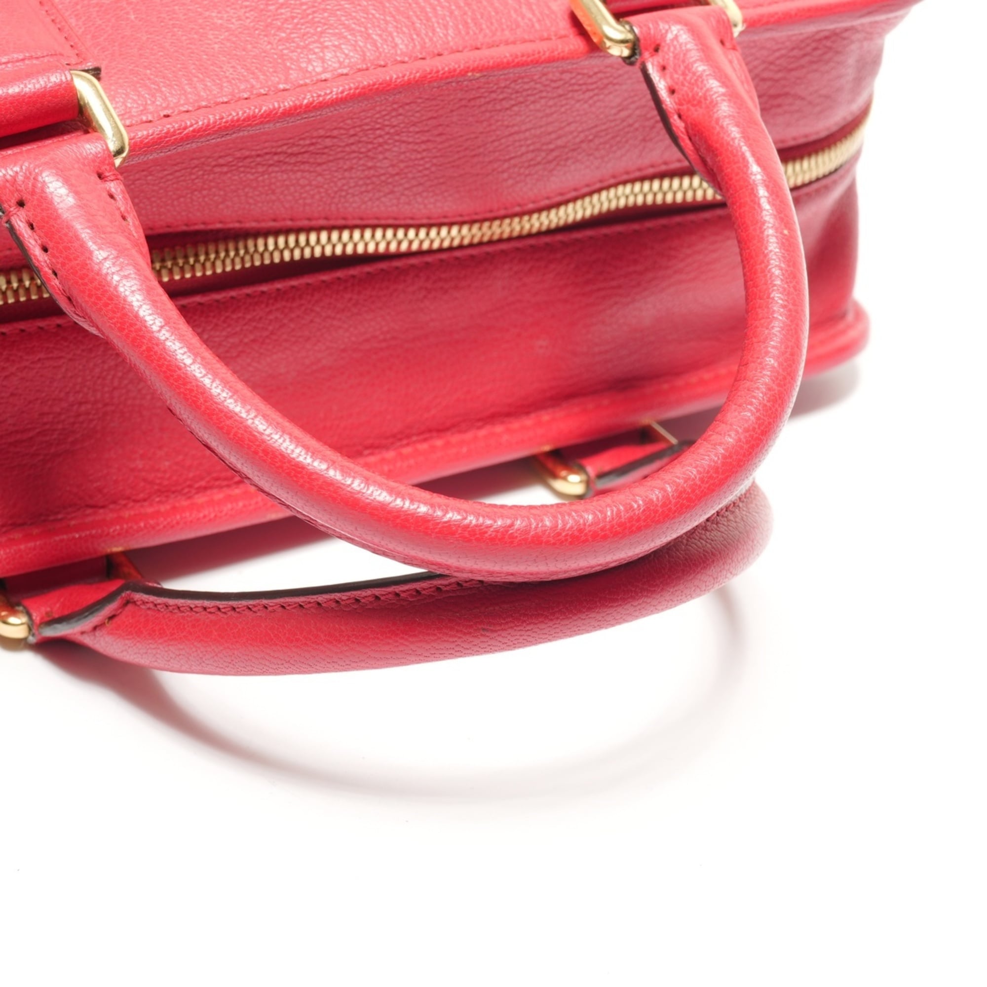 Loewe Amazona Red Color Leather Handbag (Pre-Owned)