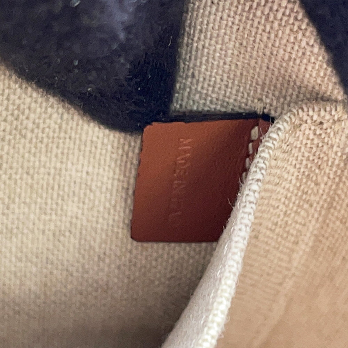 Celine Beige Canvas Leather Handbag Pouch (Pre-Owned)
