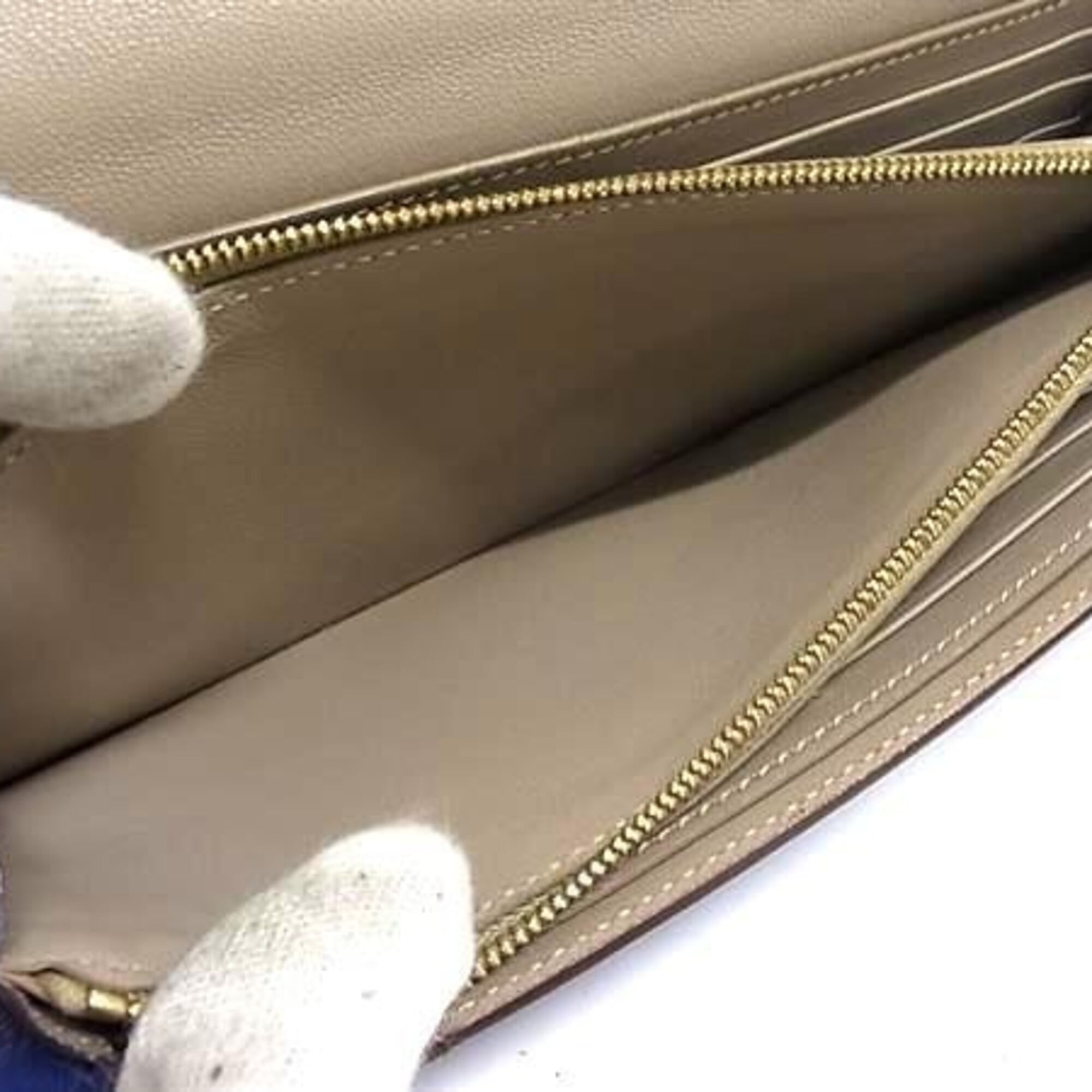 Celine Blue Leather Long Wallet (Bi-Fold) (Pre-Owned)