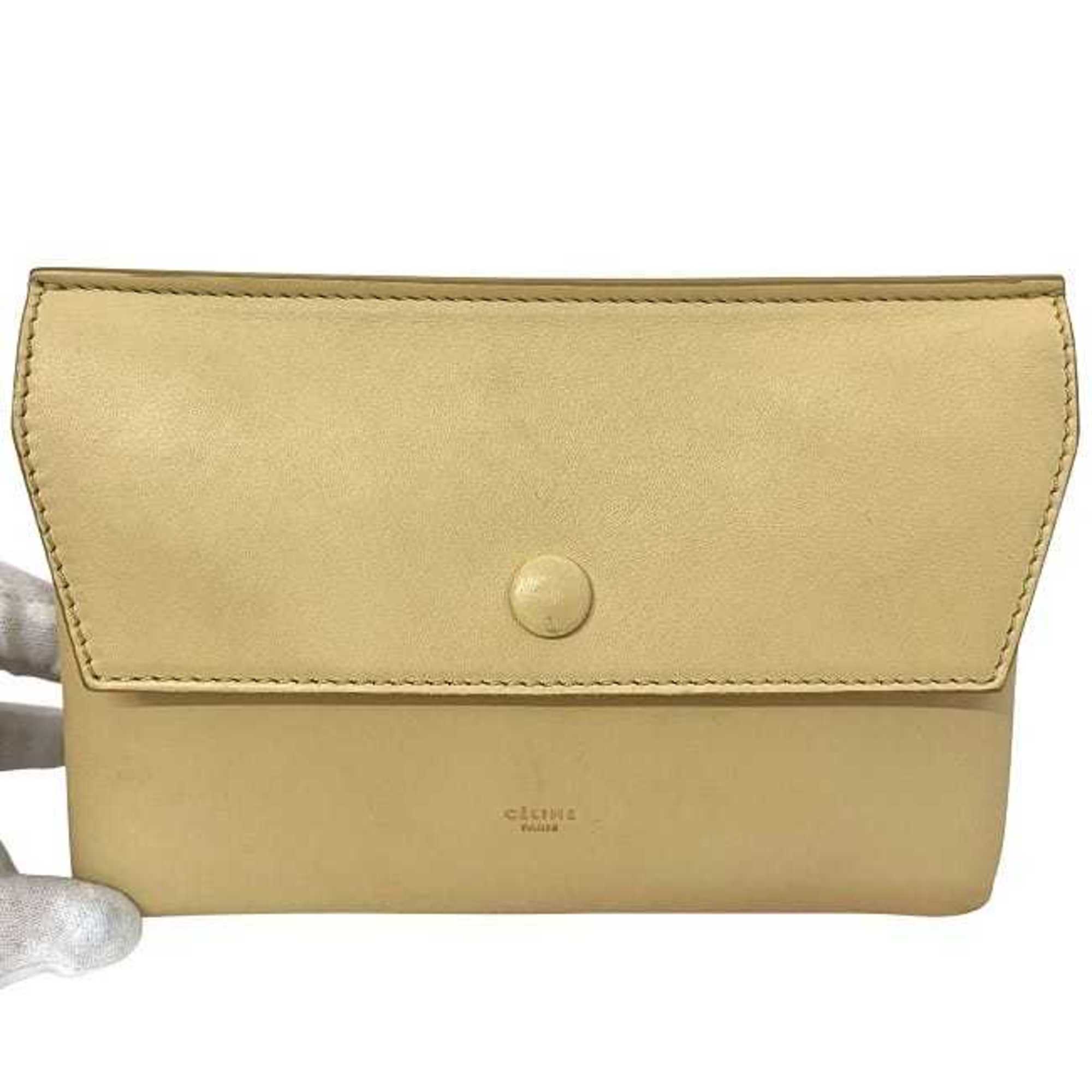 Celine Beige Leather Pouch (Pre-Owned)