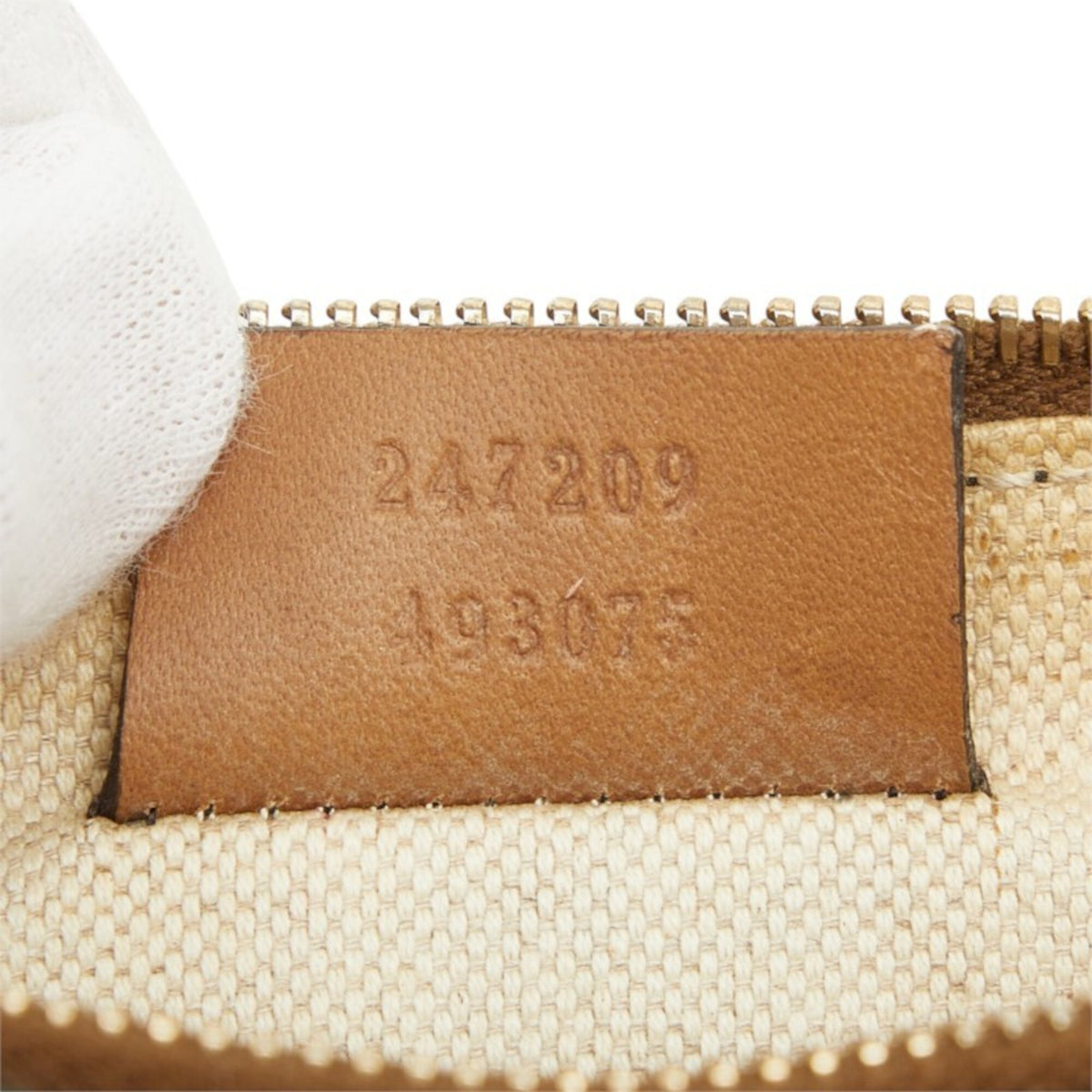 Gucci Brown Leather Handbag Pouch (Pre-Owned)