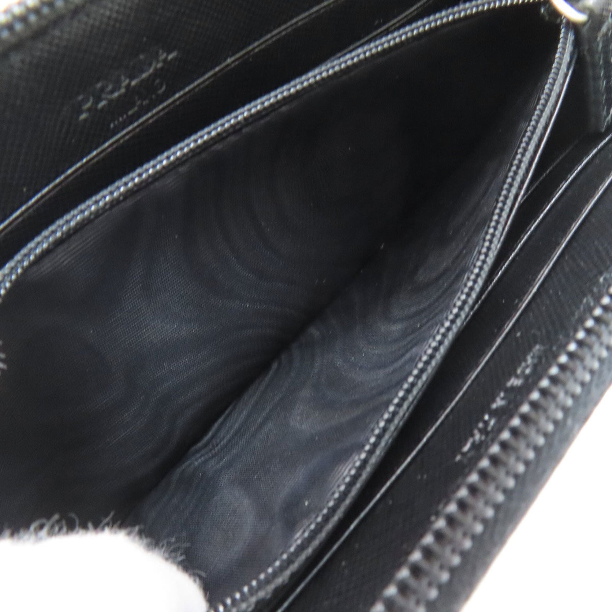 Prada Black Nylon Long Wallet (Bi-Fold) (Pre-Owned)