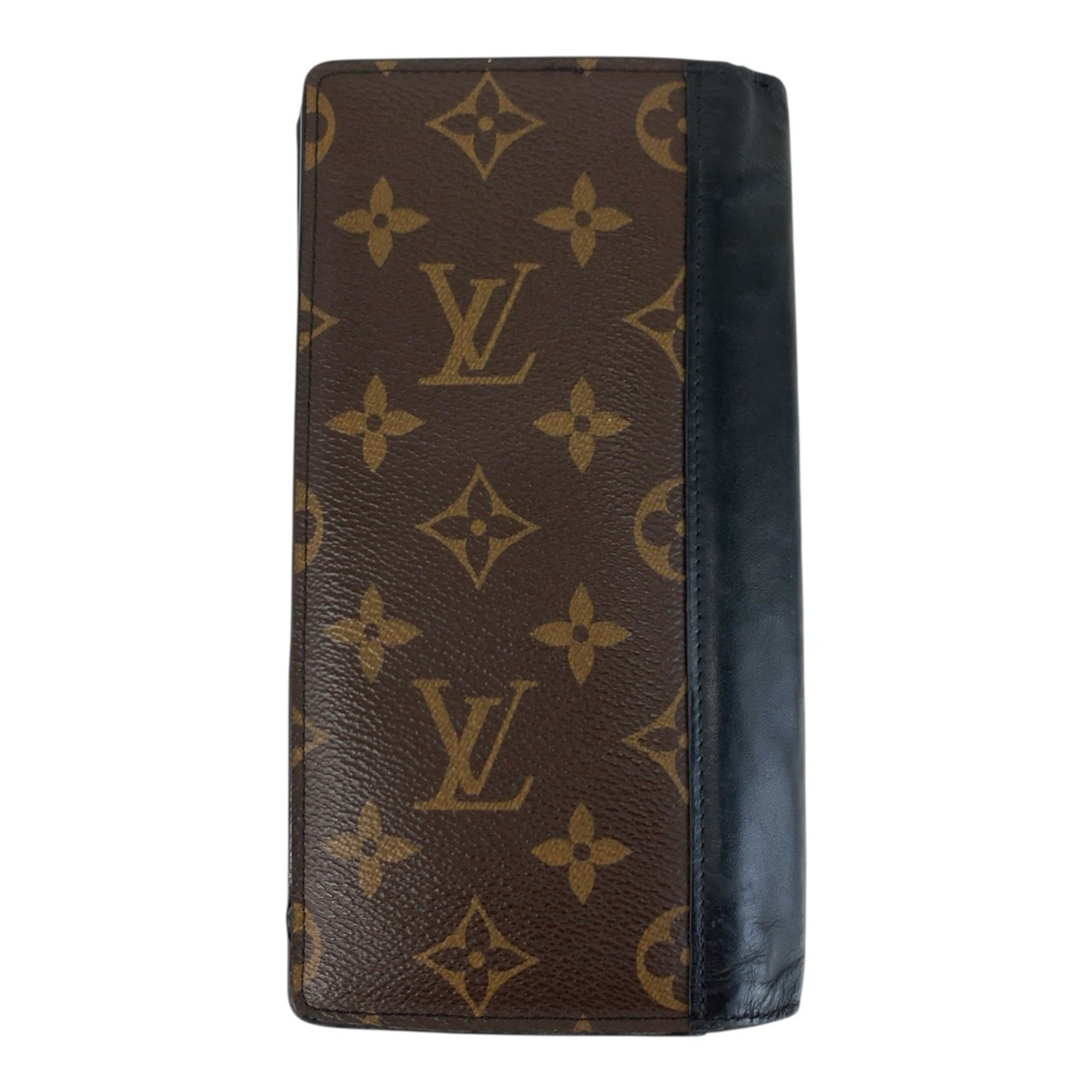 Louis Vuitton Black Brown Monogram Macassar Pvc Long Wallet (Bi-Fold) (Pre-Owned)