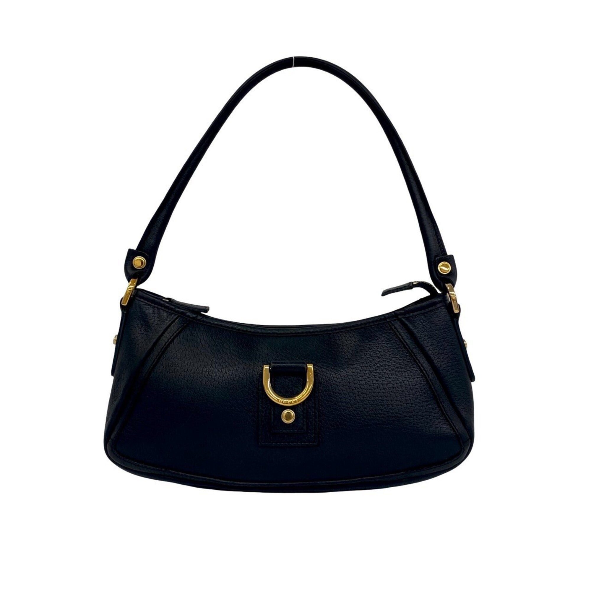 Gucci Black Leather Handbag Pouch Shoulder Bag (Pre-Owned)