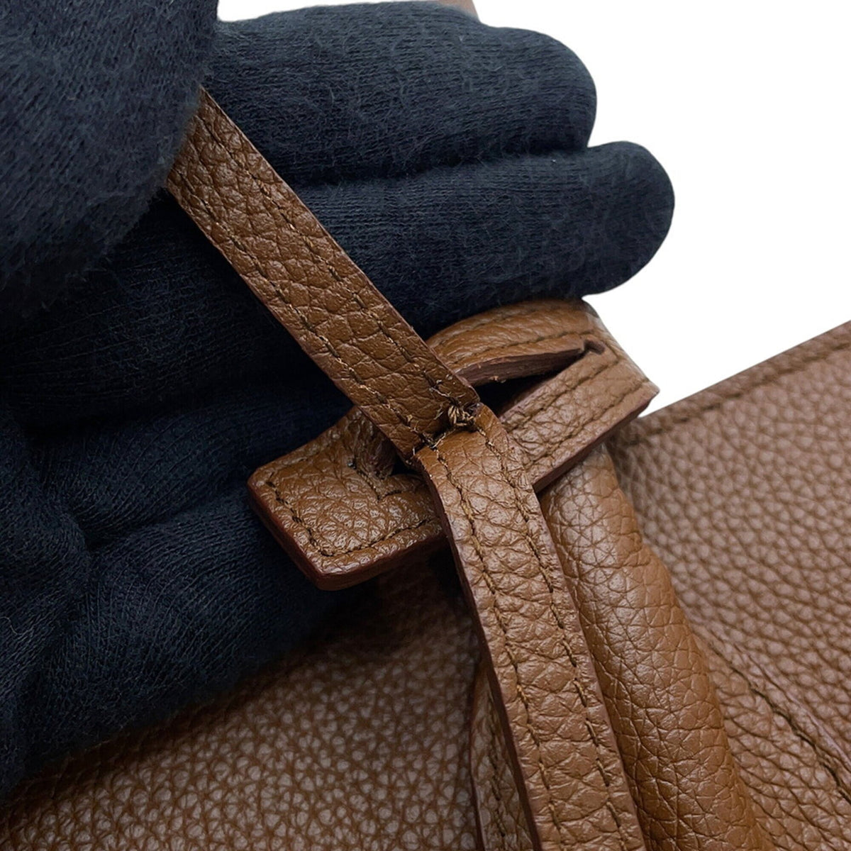 Saint Laurent Brown Leather Handbag Tote Bag (Pre-Owned)