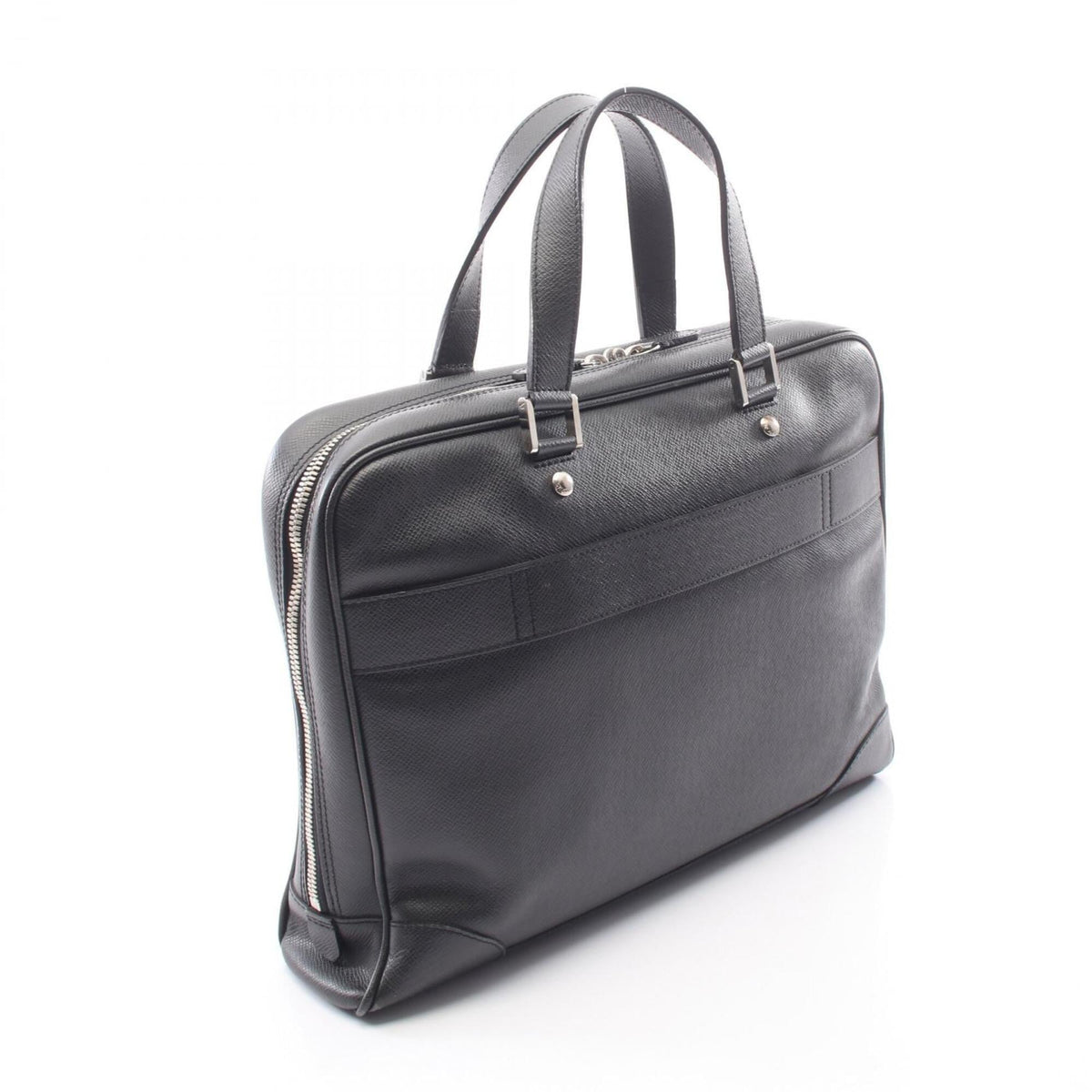Louis Vuitton Black Leather Briefcase Handbag (Pre-Owned)