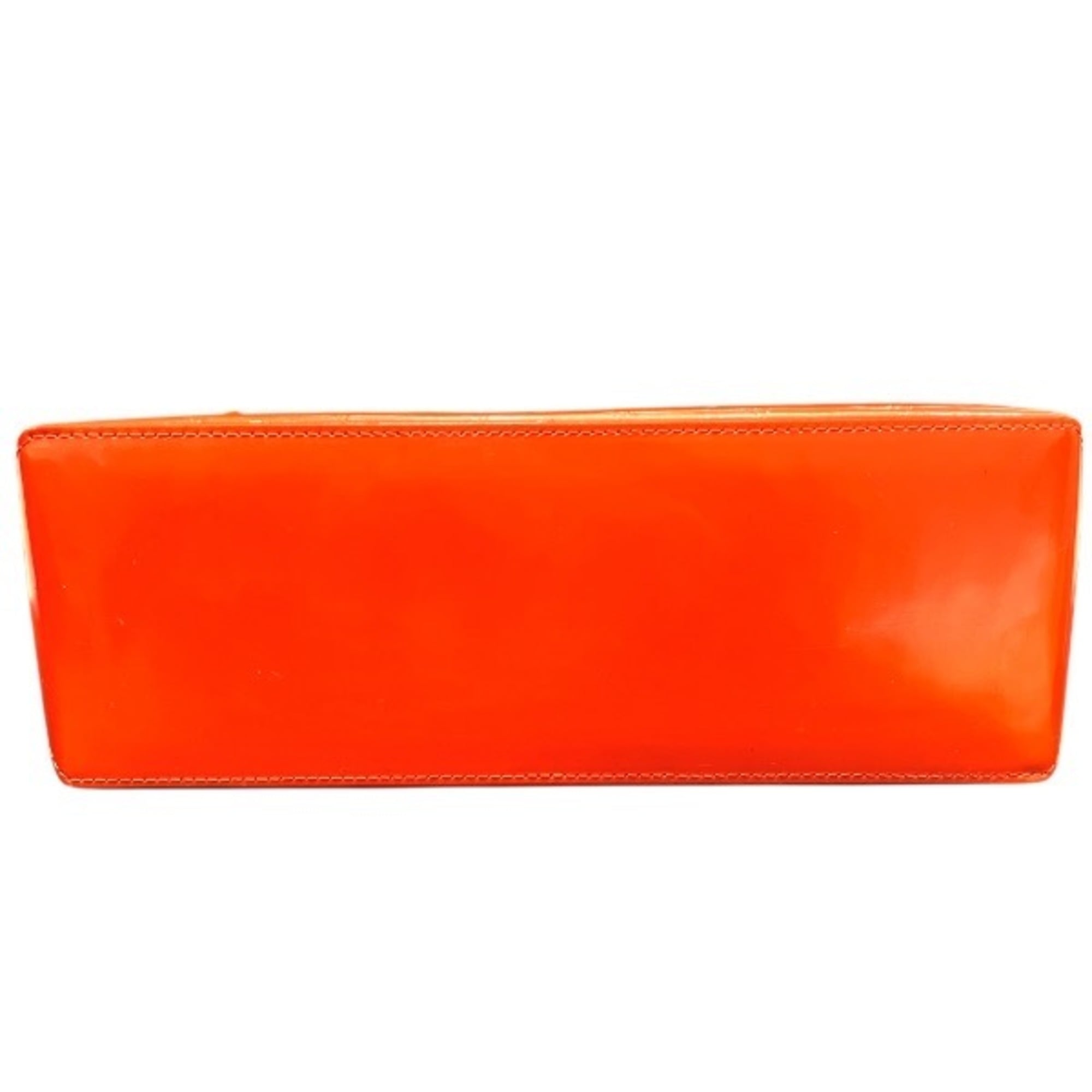 Louis Vuitton Orange Patent Leather Handbag (Pre-Owned)