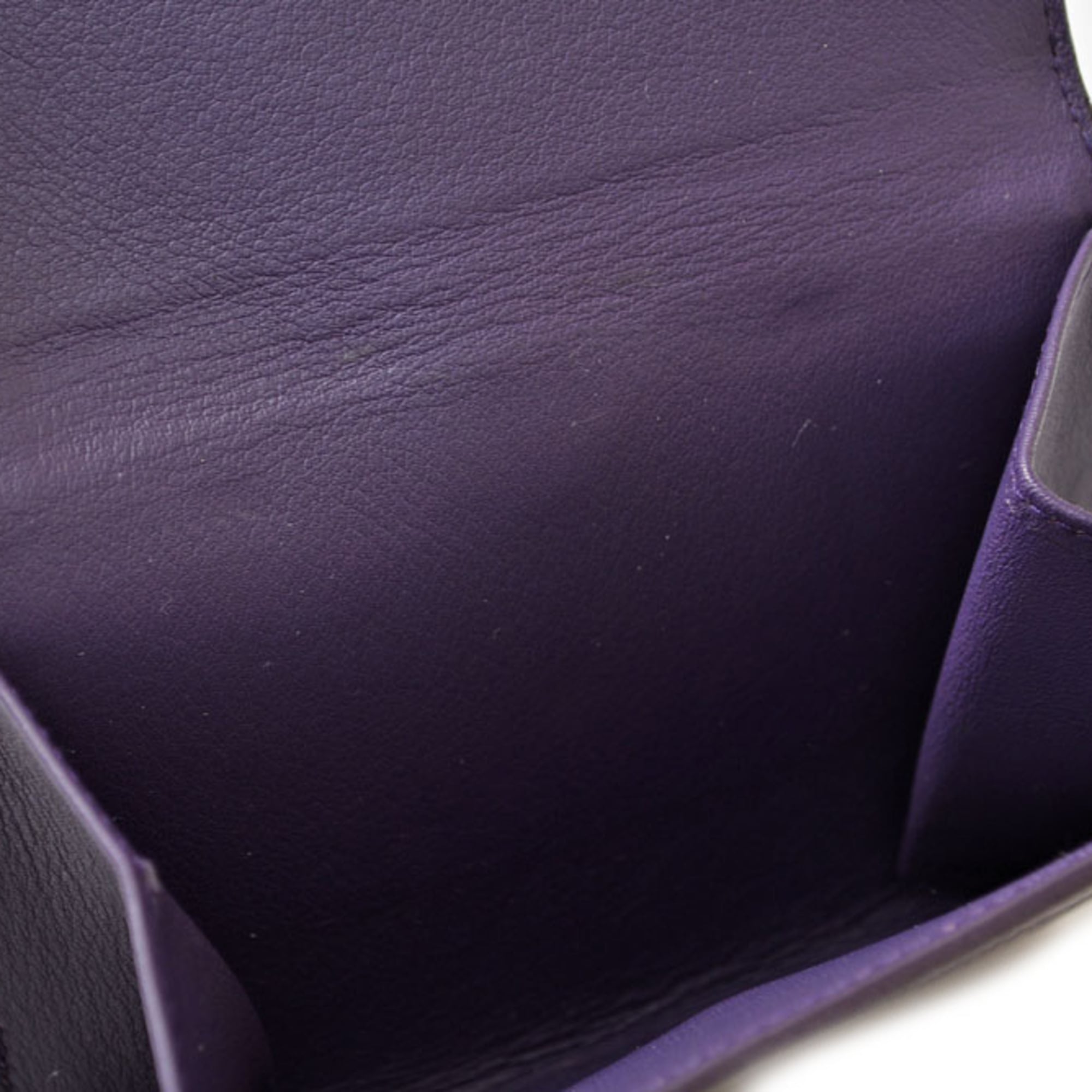 Loewe Purple Leather Wallet (Tri-Fold) (Pre-Owned)