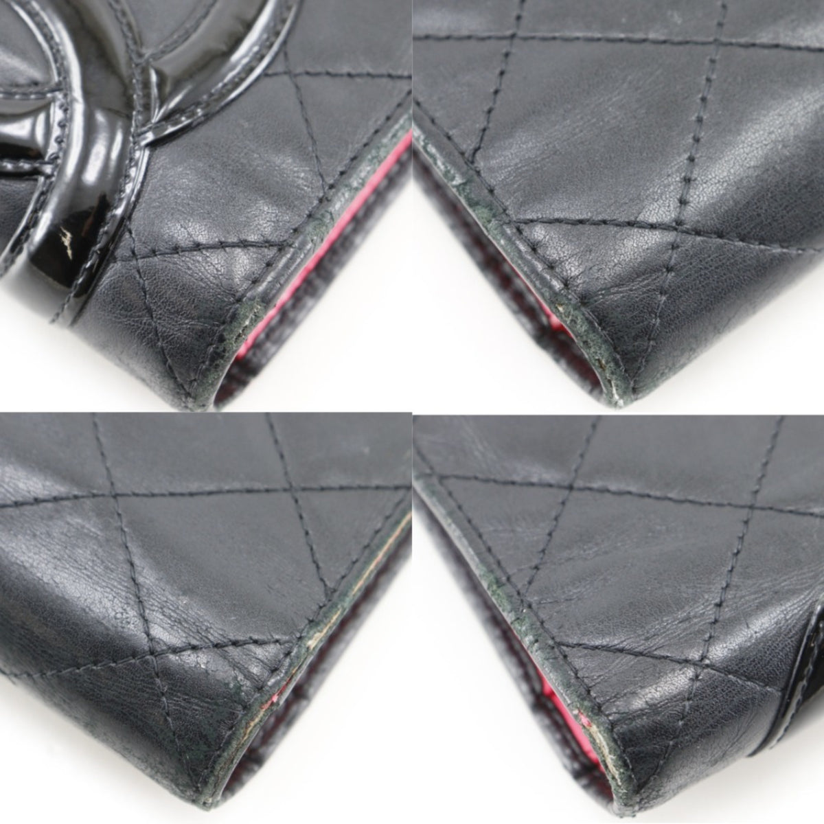 Chanel Black Leather Long Wallet (Bi-Fold) (Pre-Owned)
