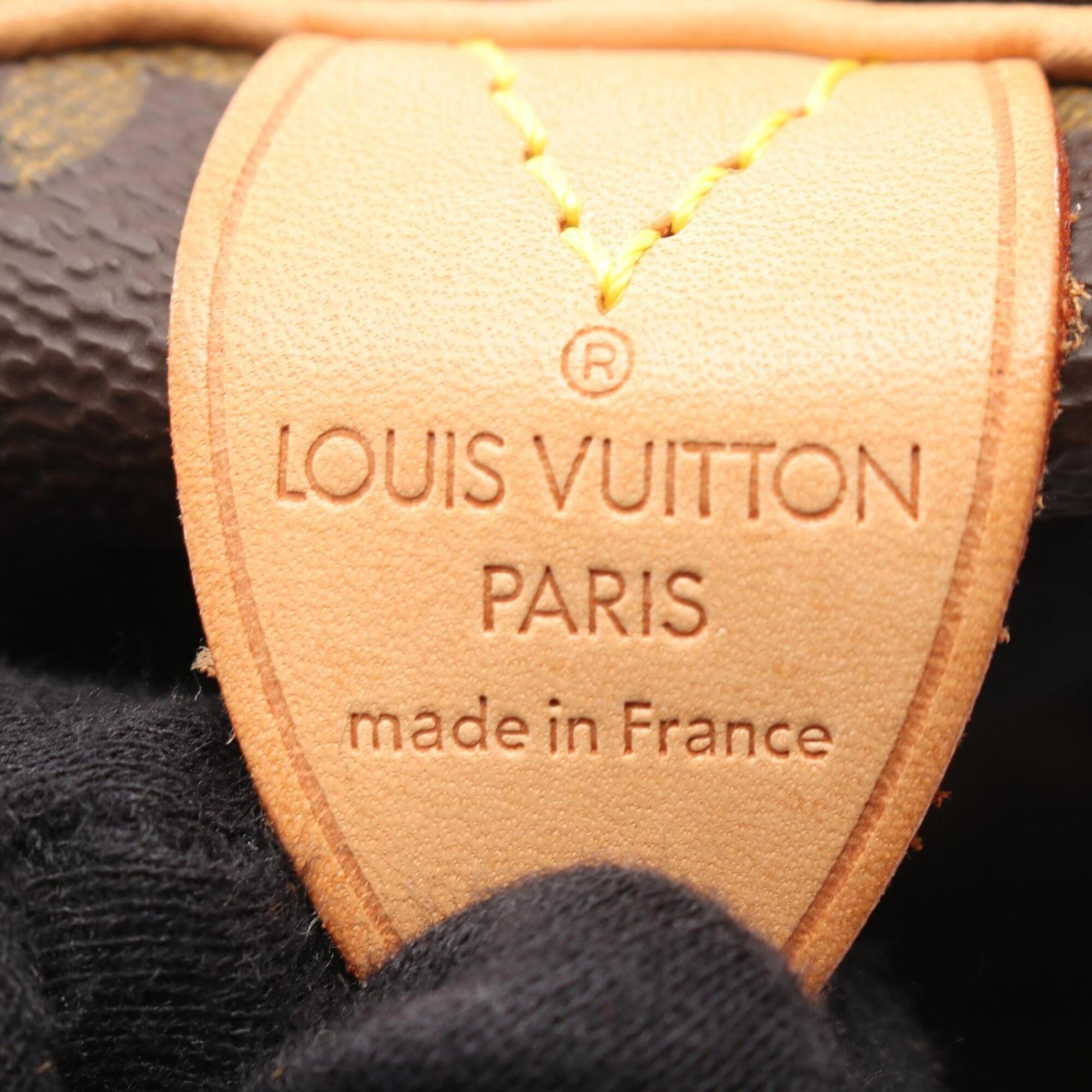 Louis Vuitton Brown Coated Canvas Monogram Leather Boston Bag Handbag (Pre-Owned)