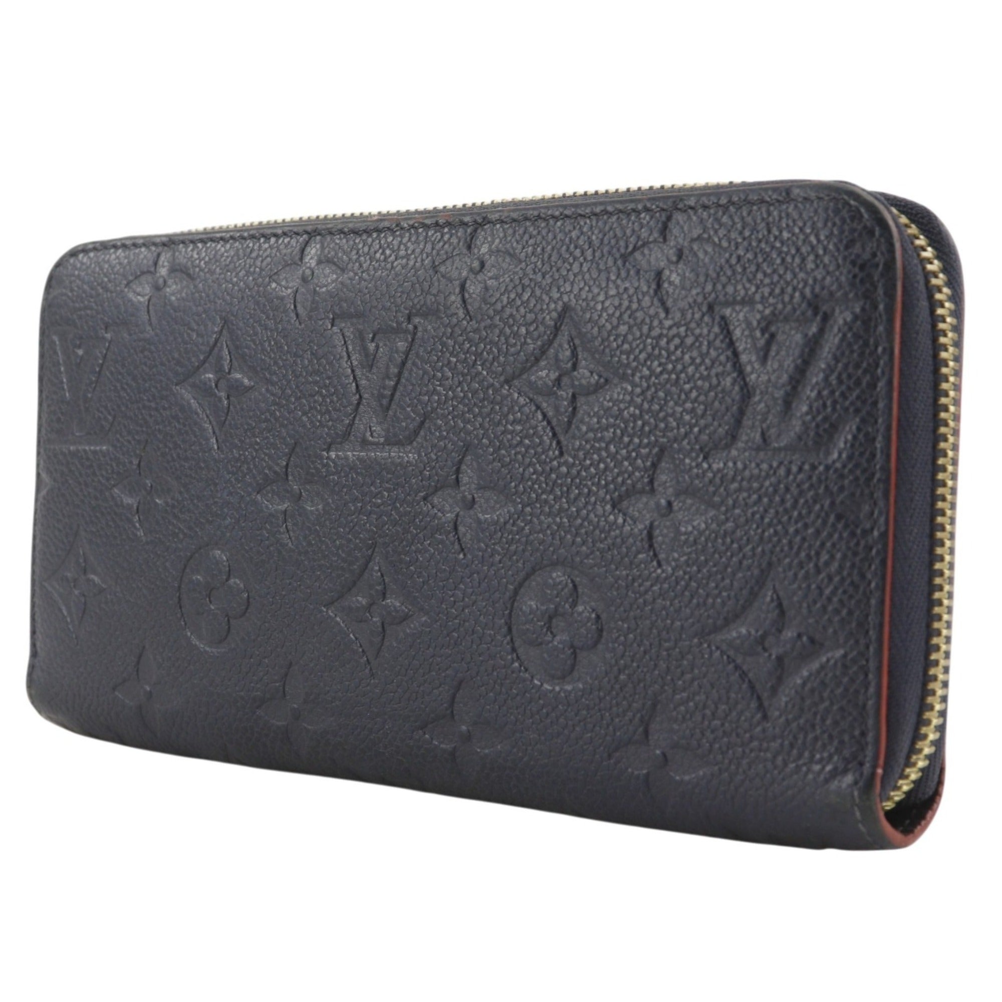 Louis Vuitton Marine Rouge Navy Monogram Empreinte Long Wallet (Bi-Fold) (Pre-Owned)
