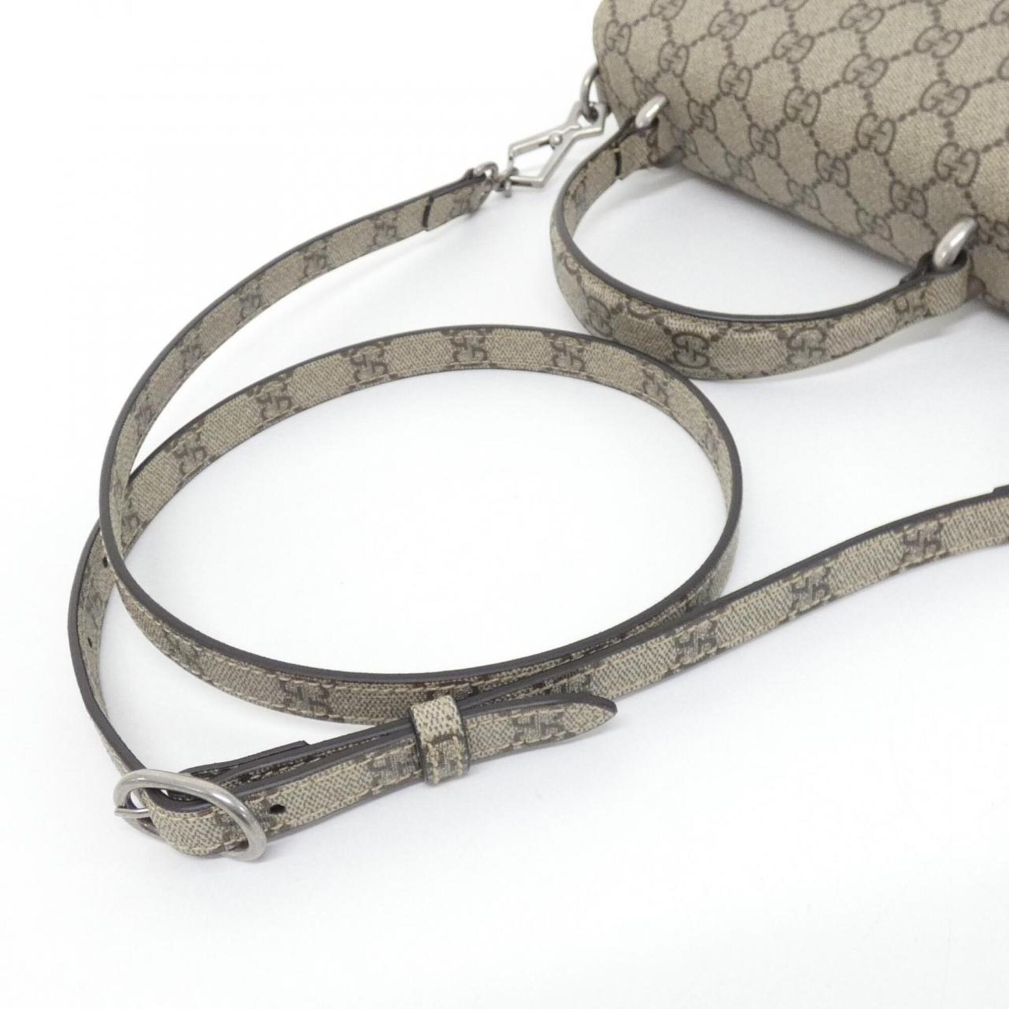 Gucci Beige Gg Canvas Handbag (Pre-Owned)