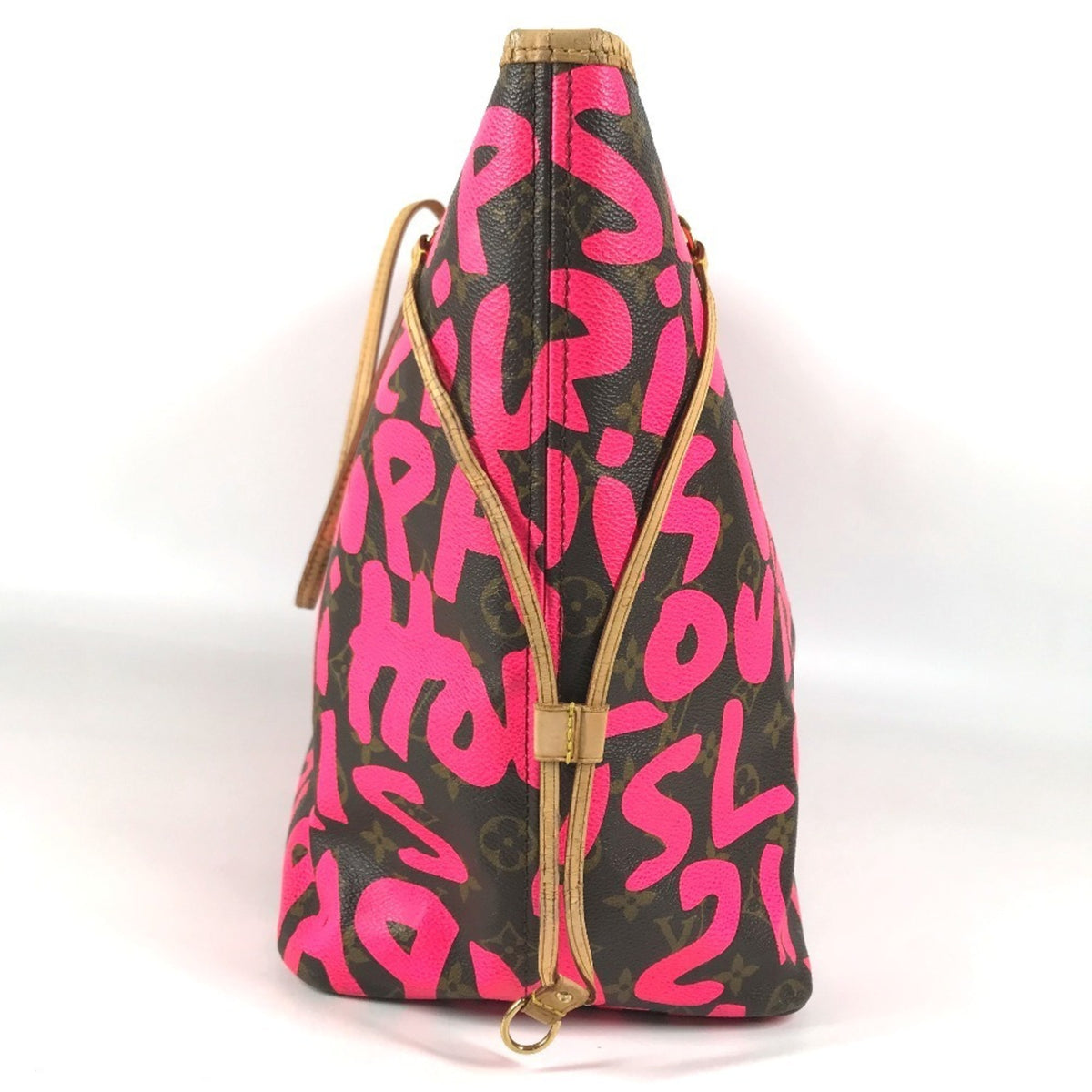 Louis Vuitton Pink Monogram Graffiti Canvas Shoulder Bag Tote Bag (Pre-Owned)