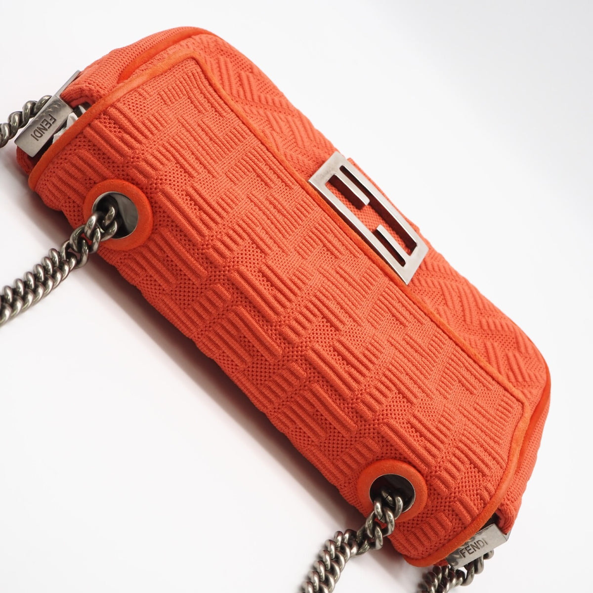 Fendi Orange Canvas Shoulder Bag (Pre-Owned)