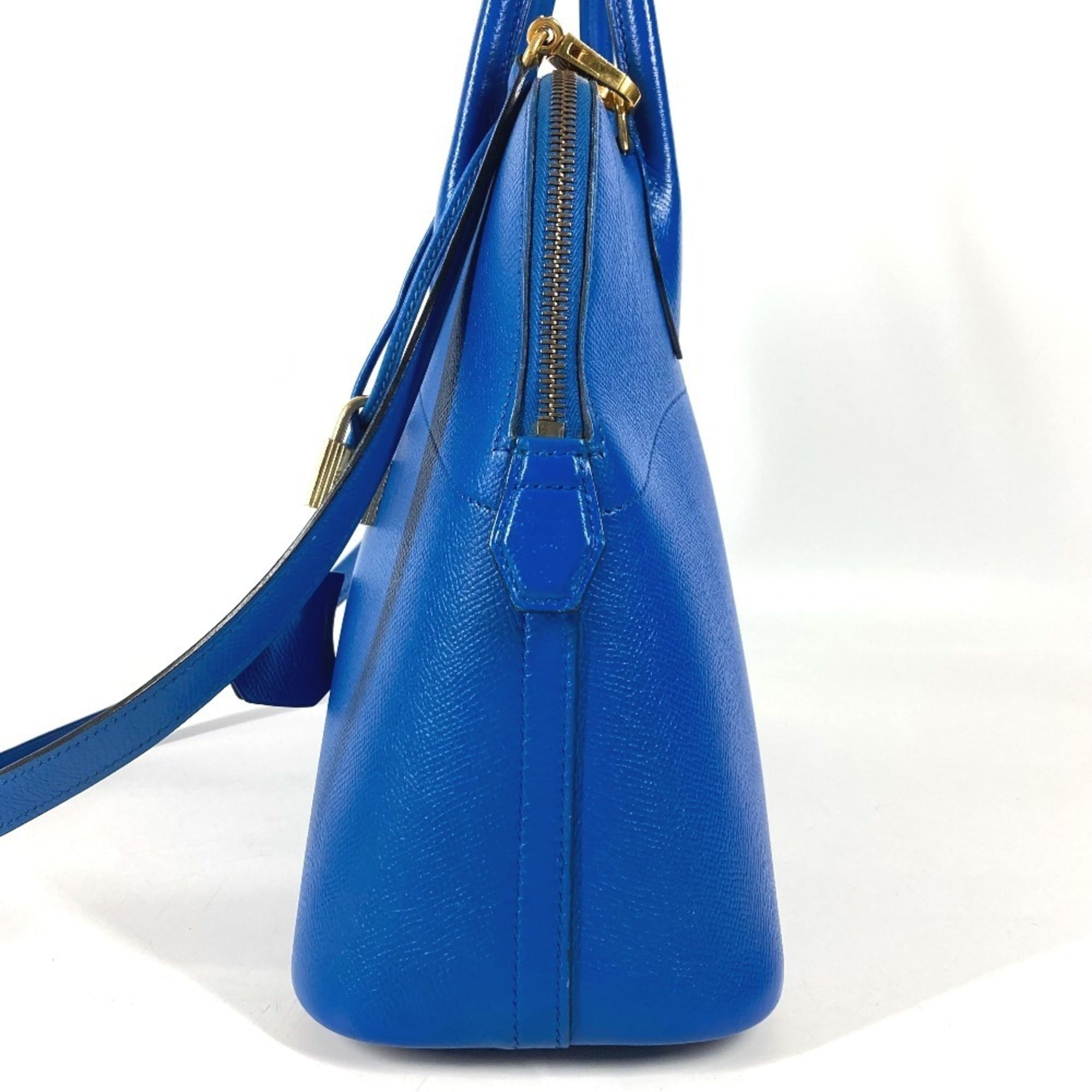 Hermes Blue Epsom Leather Handbag Shoulder Bag Tote Bag (Pre-Owned)