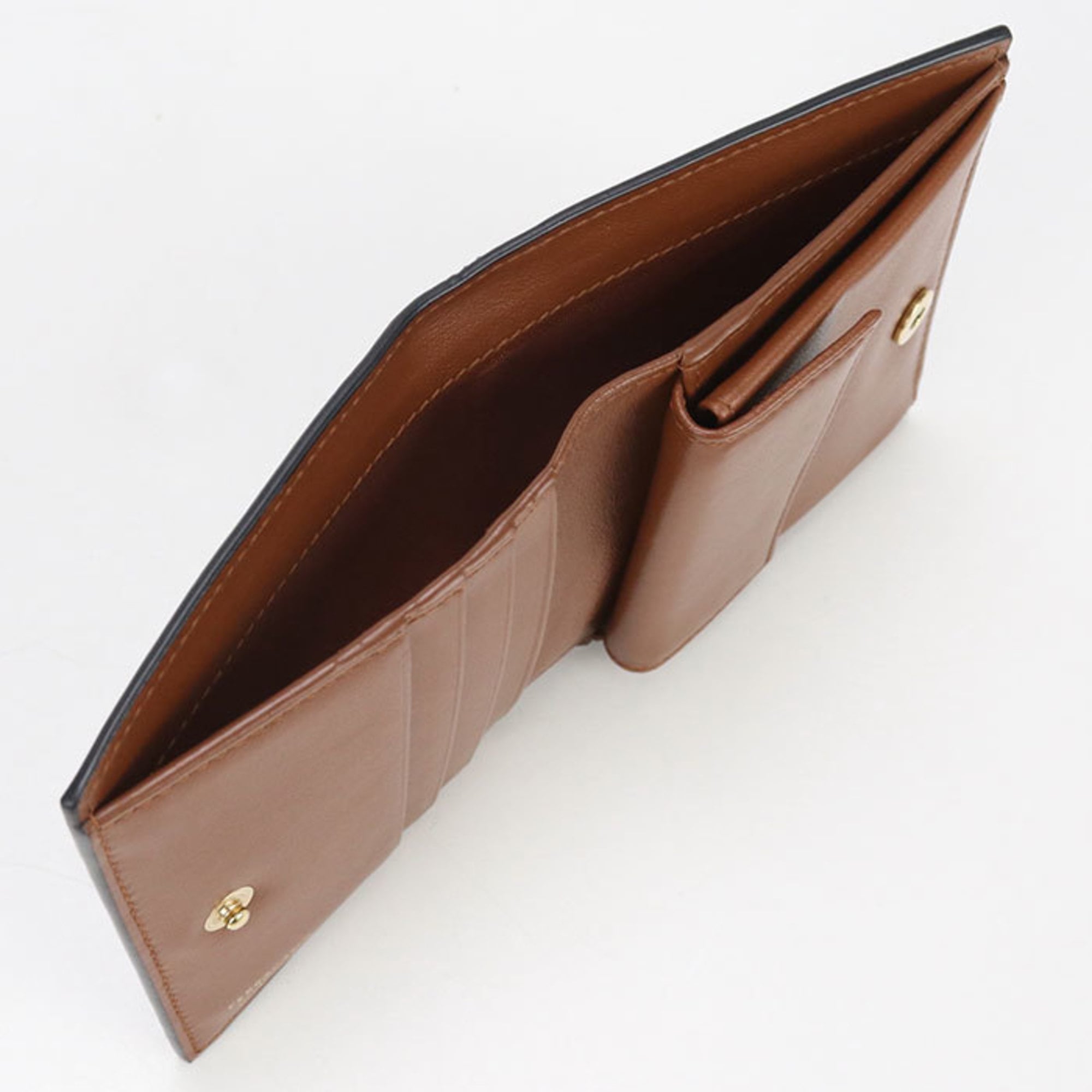 Salvatore Ferragamo Black Leather Long Wallet (Bi-Fold) (Pre-Owned)