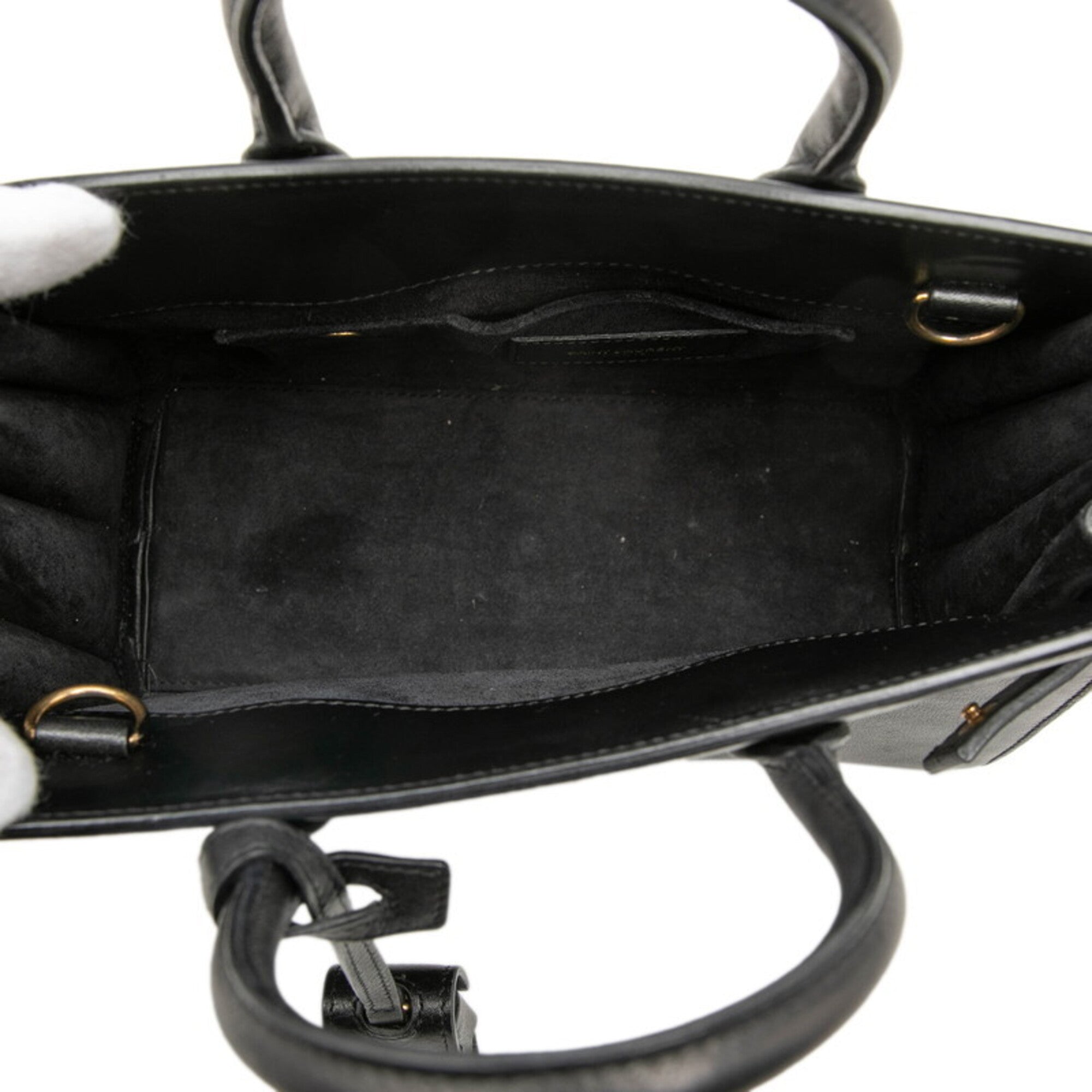 Saint Laurent Black Leather Handbag Shoulder Bag (Pre-Owned)