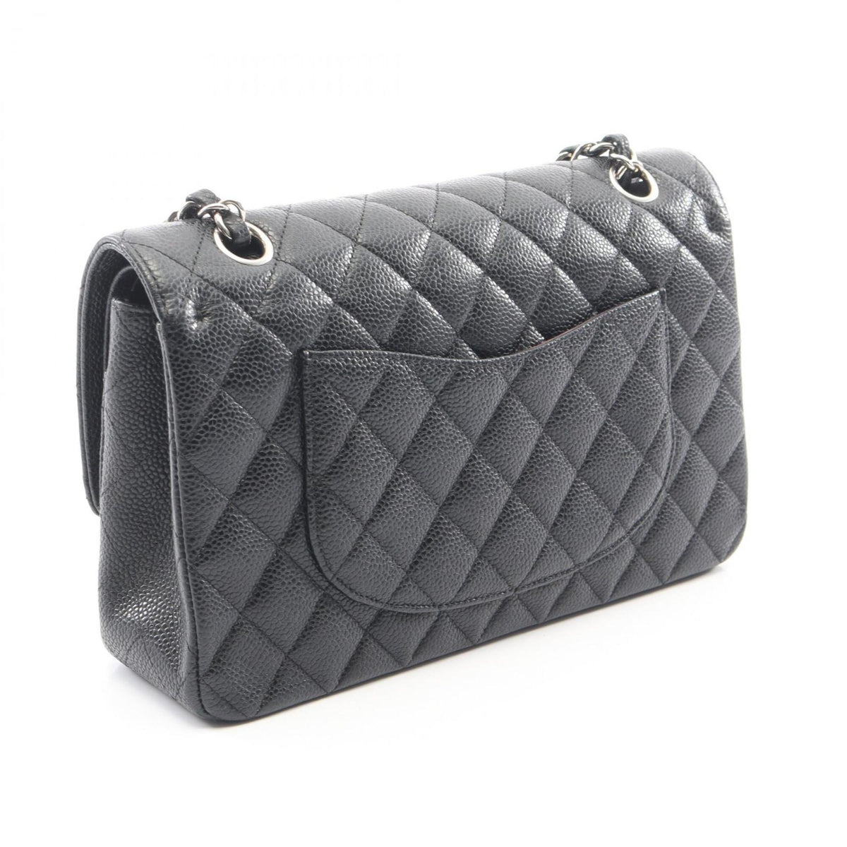 Chanel Black Grained Calfskin Handbag Shoulder Bag (Pre-Owned)