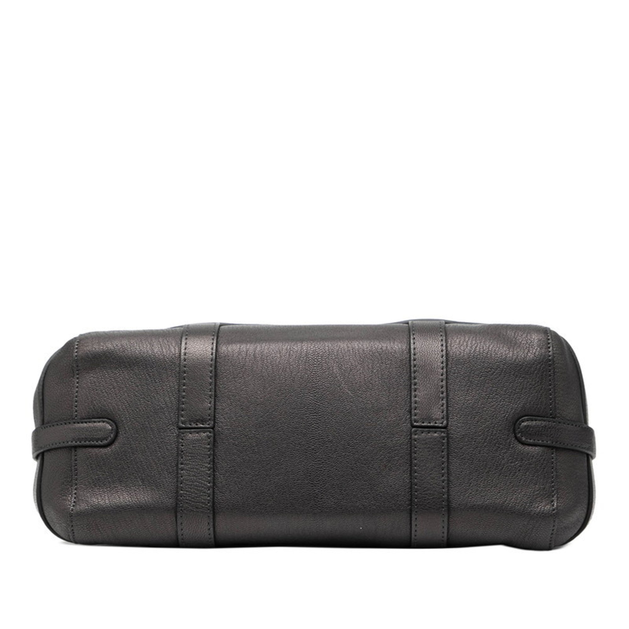 Loewe Charcoal Gray Leather Handbag (Pre-Owned)