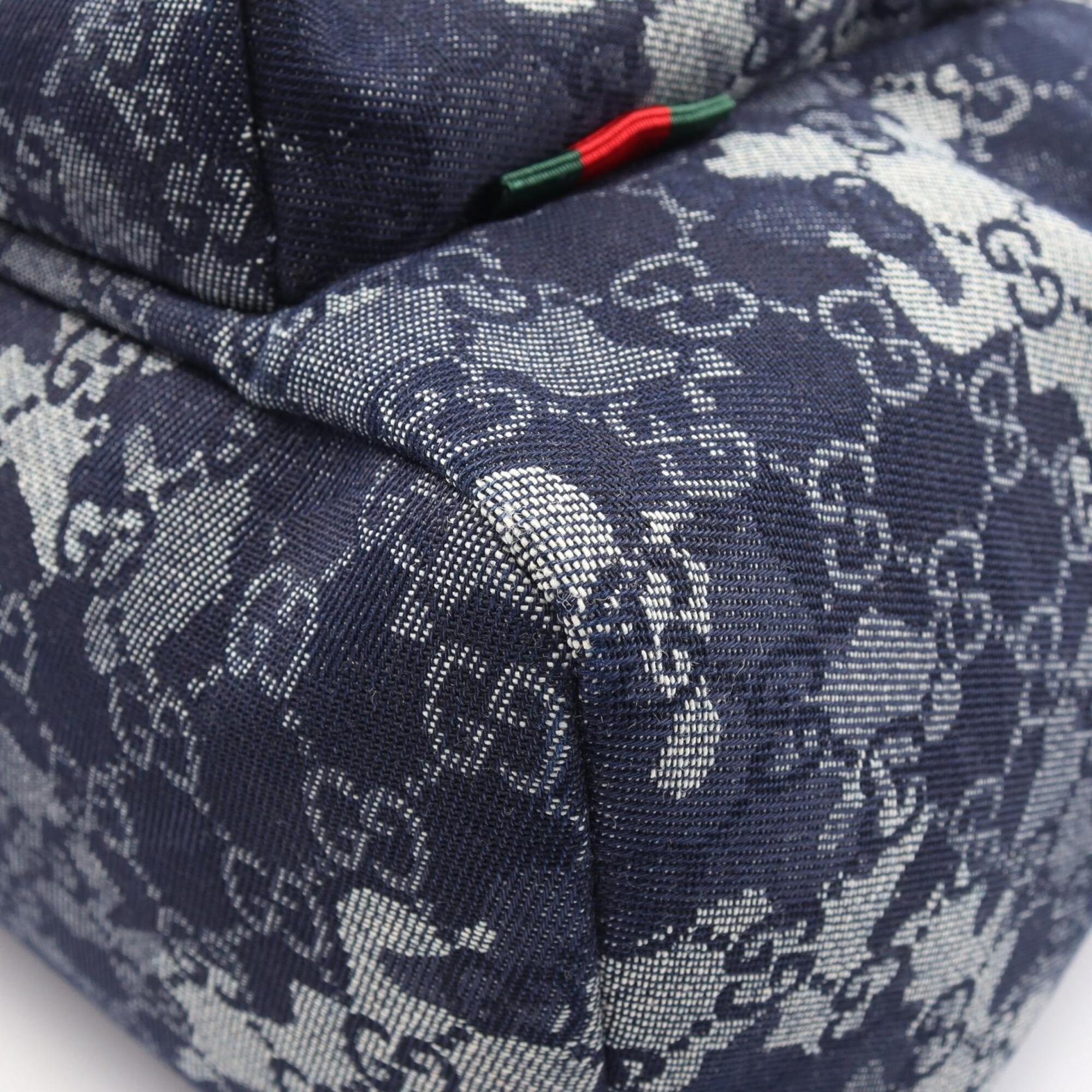 Gucci Navy Denim Backpack Handbag (Pre-Owned)