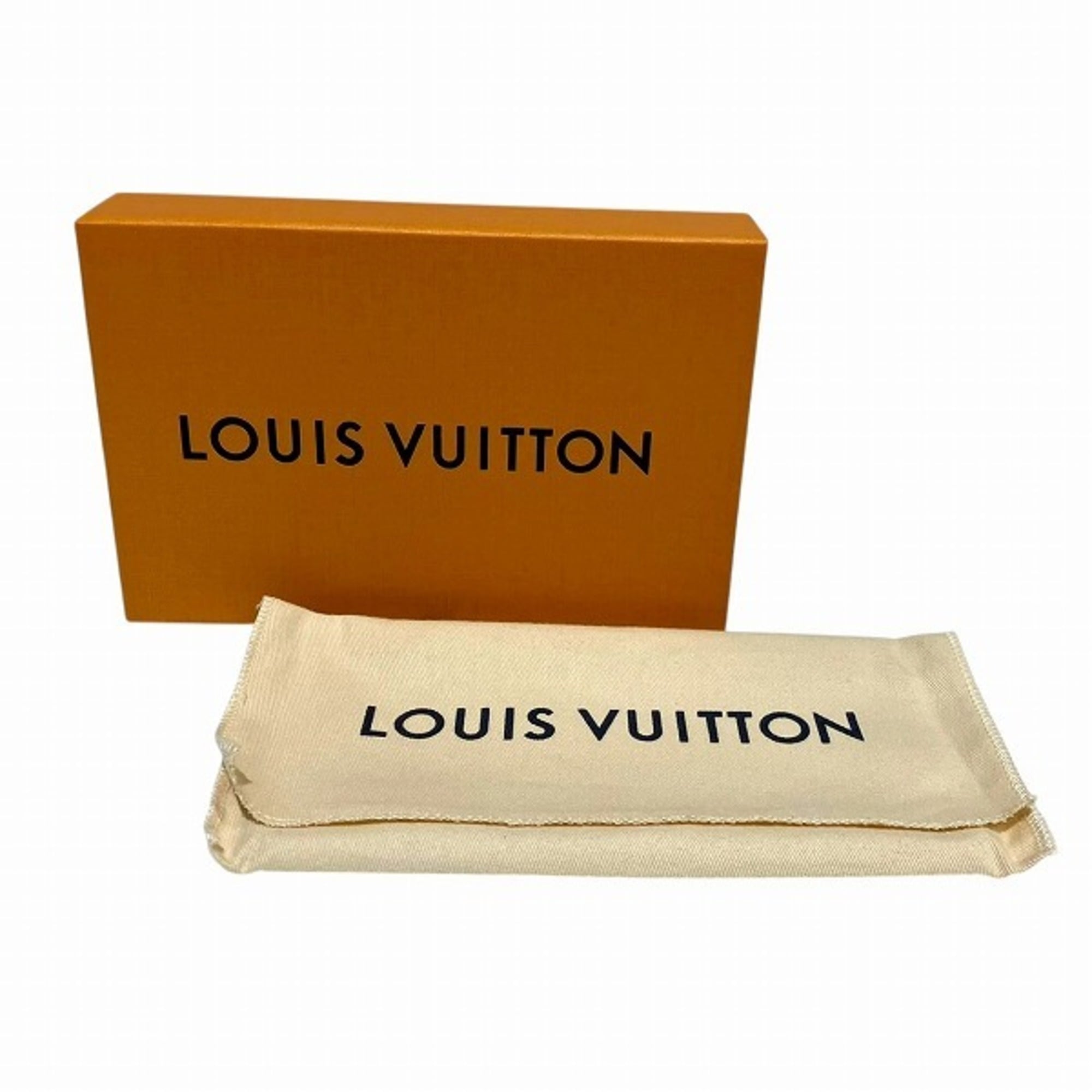 Louis Vuitton White Leather Long Wallet (Bi-Fold) (Pre-Owned)
